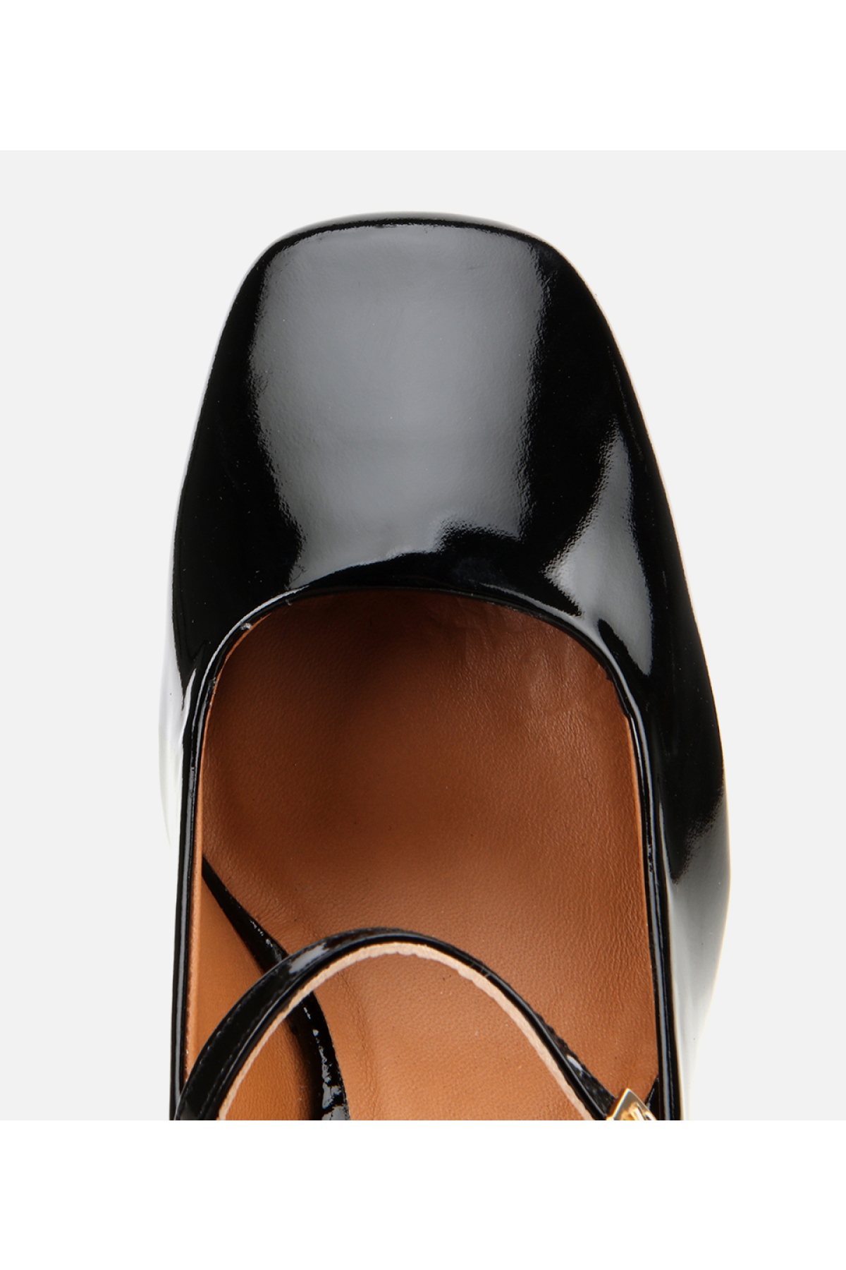 Kadın Rugan Deri Sİyah Mary Jane Kalın Topuklu Ayakkabı - Görsel 6