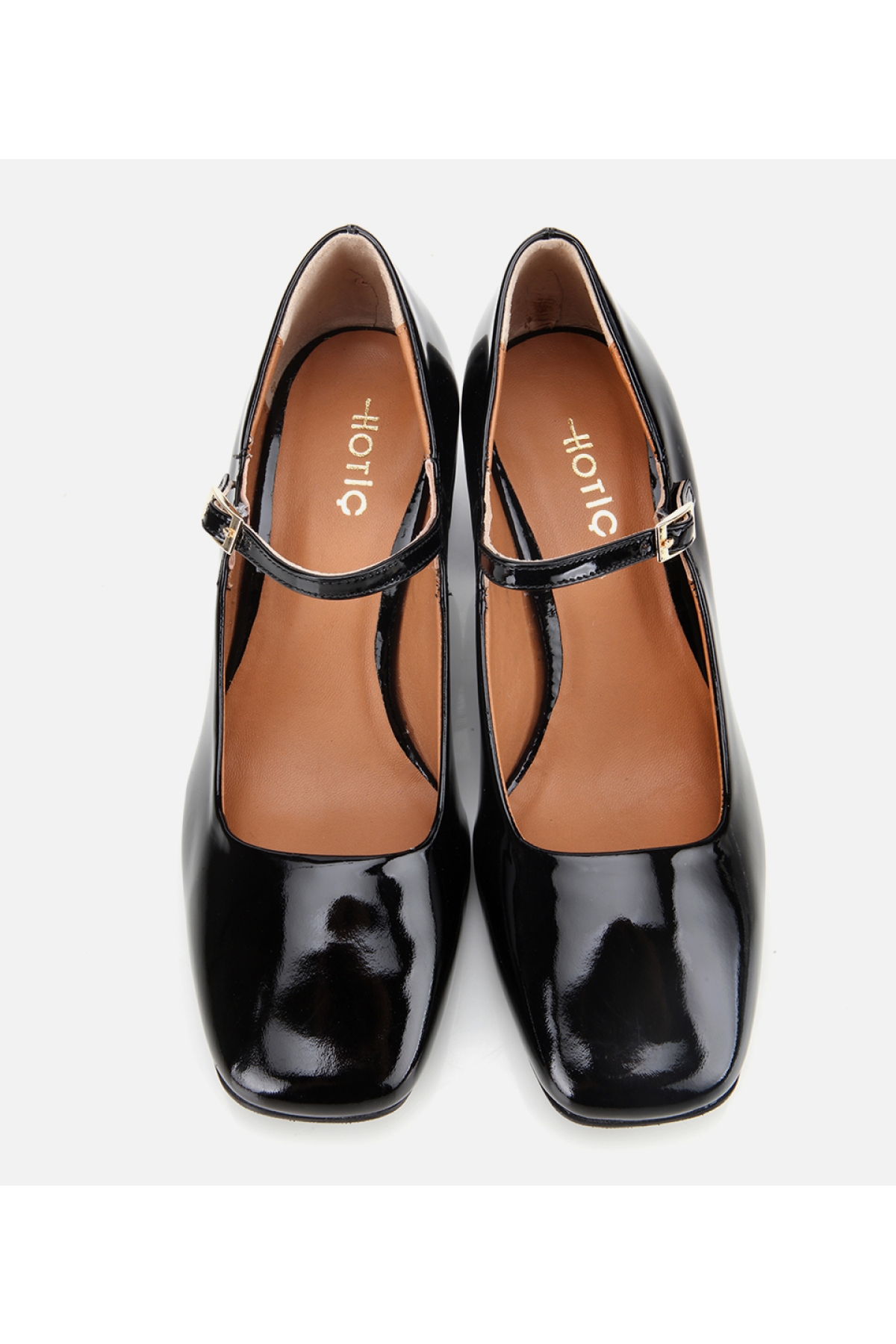 Kadın Rugan Deri Sİyah Mary Jane Kalın Topuklu Ayakkabı - Görsel 7