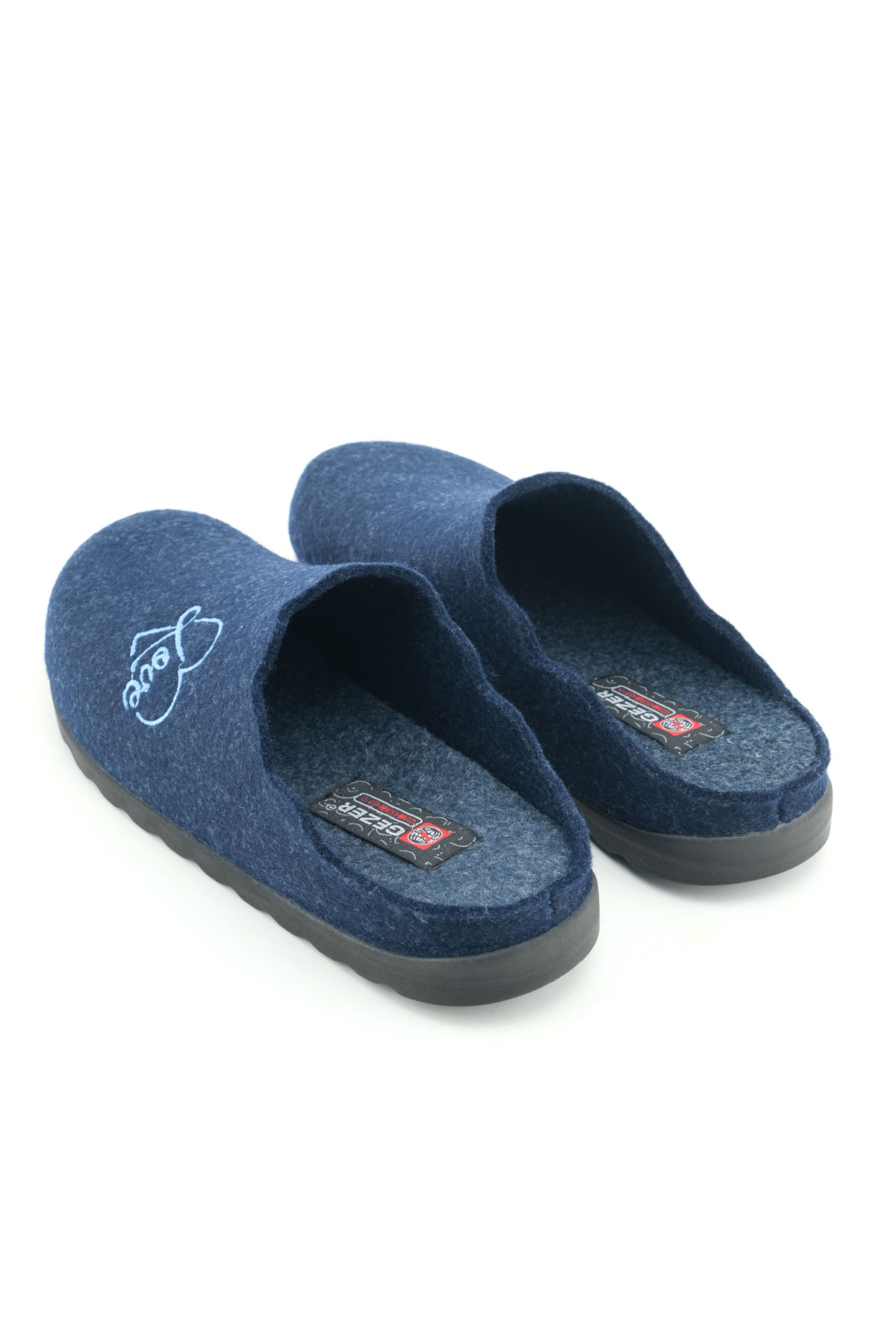 Kadın Kışlık Nakışlı Kalpli Tasarım Rahat Taban Ev Bahçe Terlik - Görsel 5