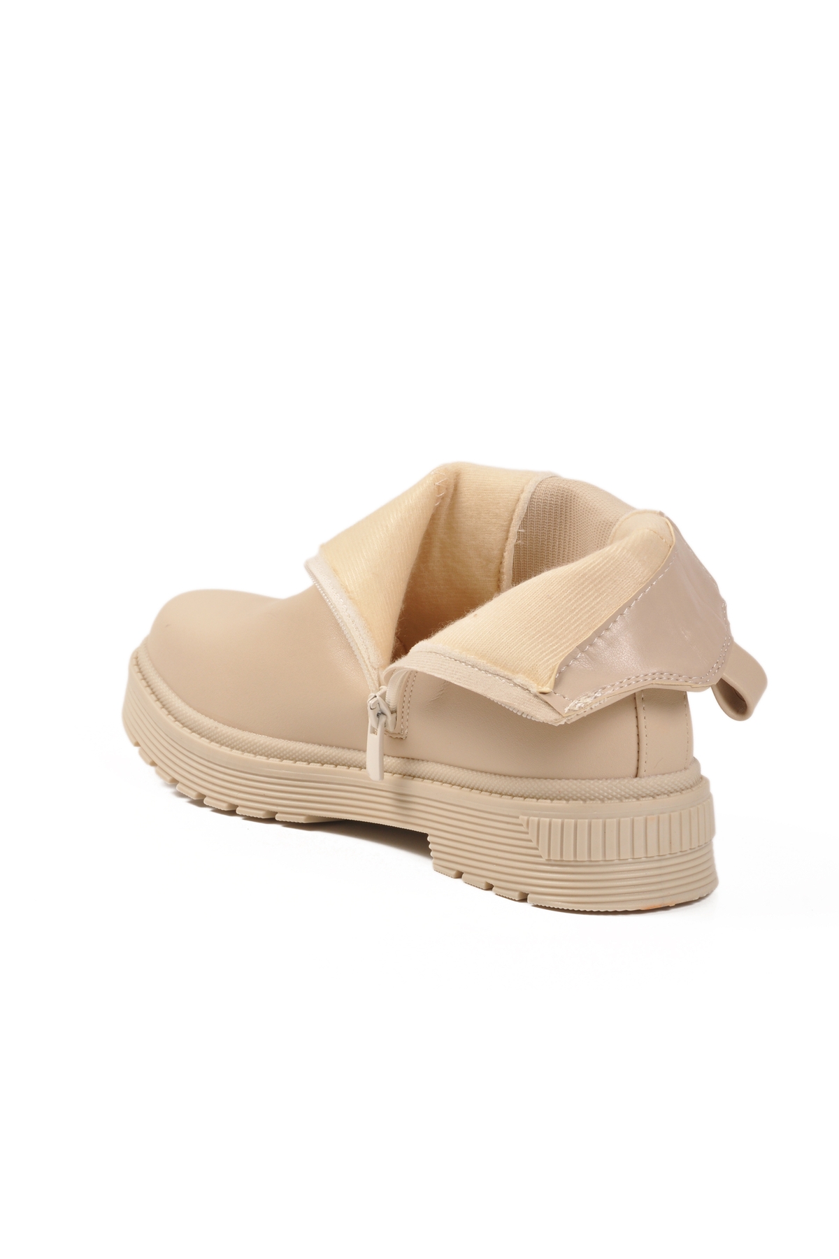 Bej İçi Polarlı Fermuarlı Kaymaz Kadın Bot 24071 Z - Görsel 5