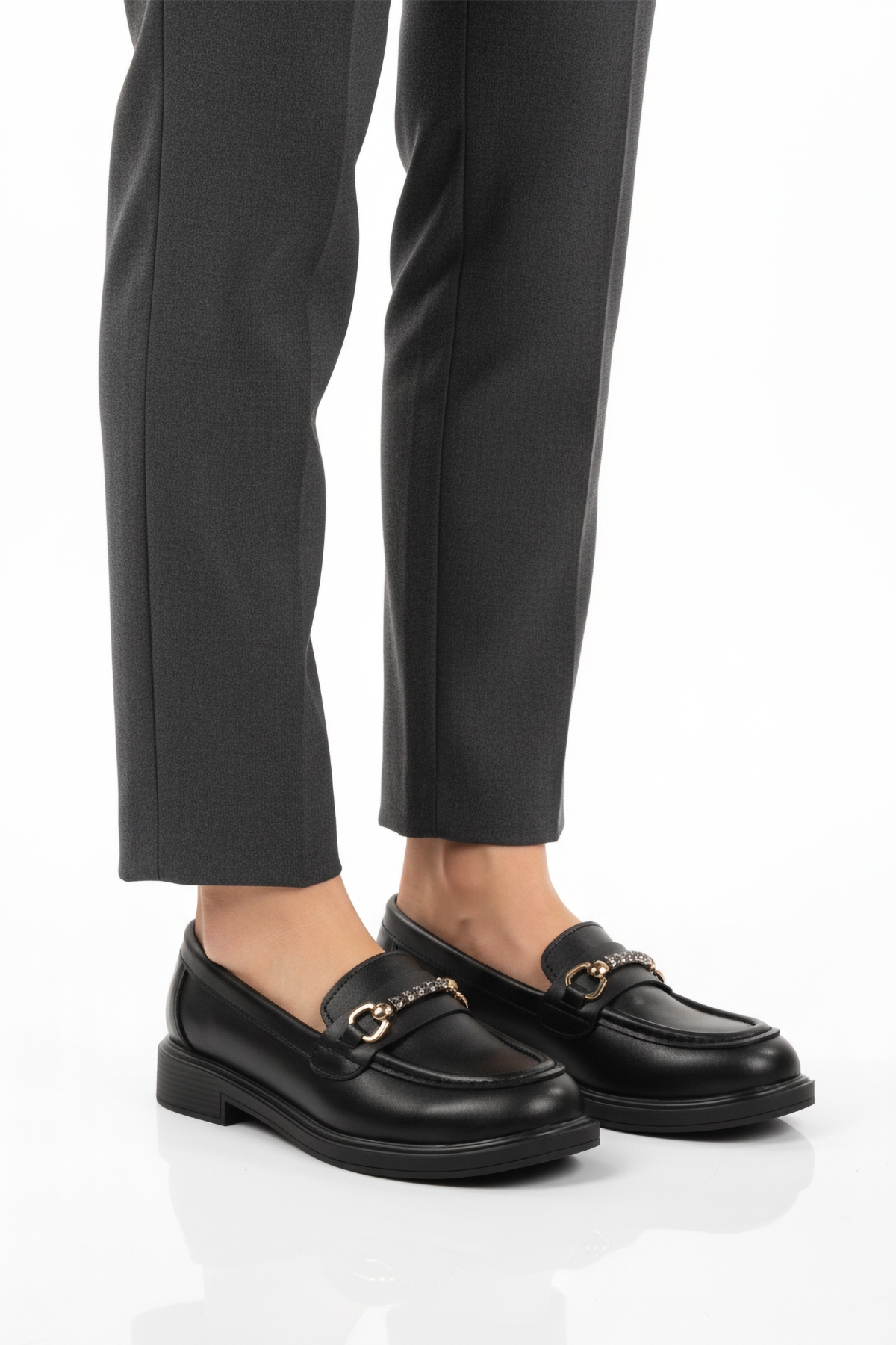 Siyah Cilt Kadın Casual Ayakkabı 572441 Z - Görsel 2