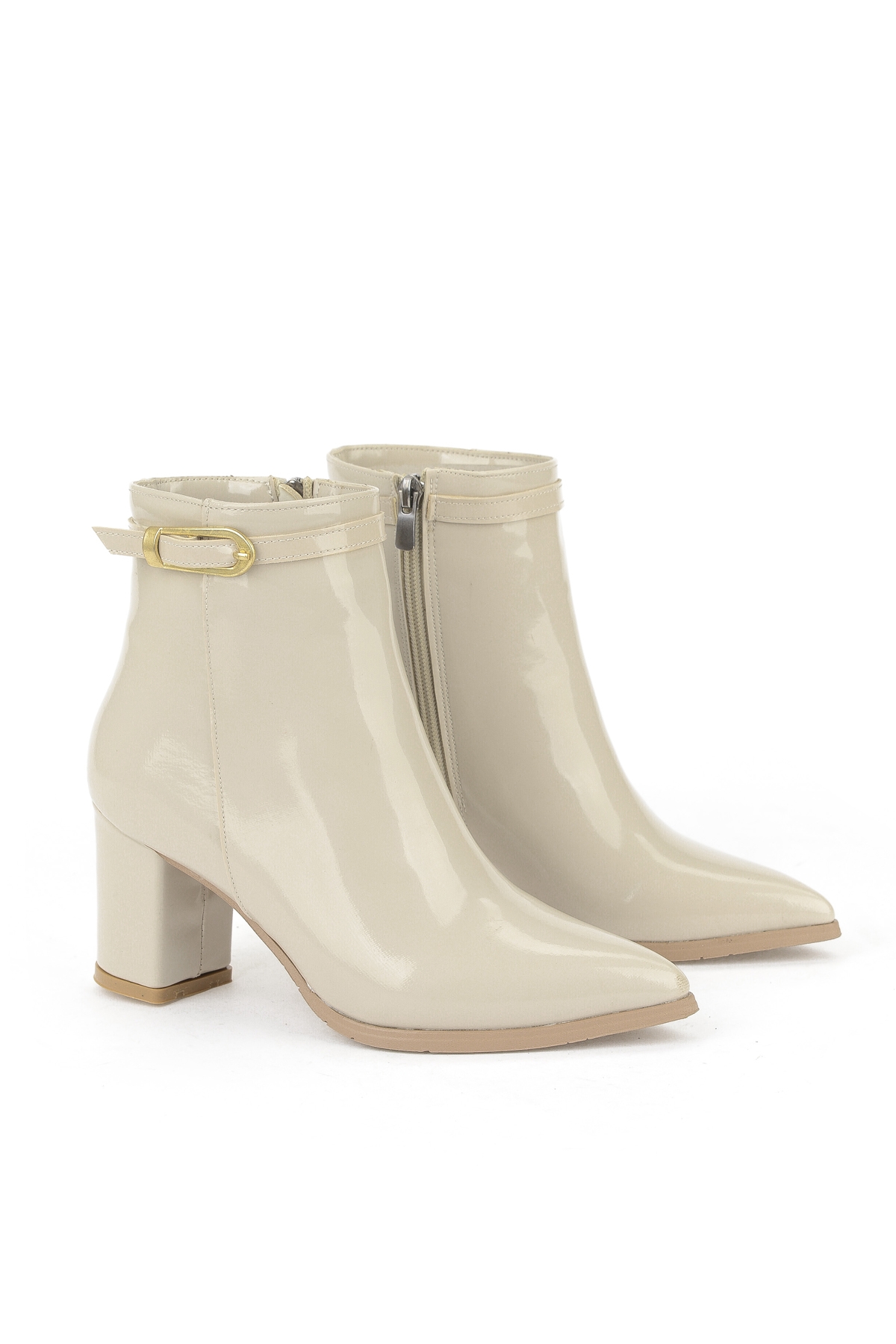 Kadın Topuklu Bot 1531044Z4010 Bej - Görsel 3