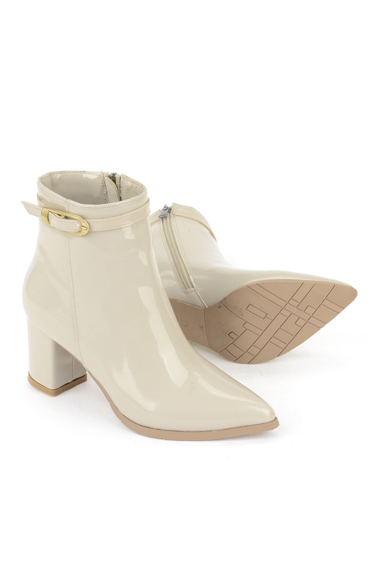 Kadın Topuklu Bot 1531044Z4010 Bej - Görsel 5