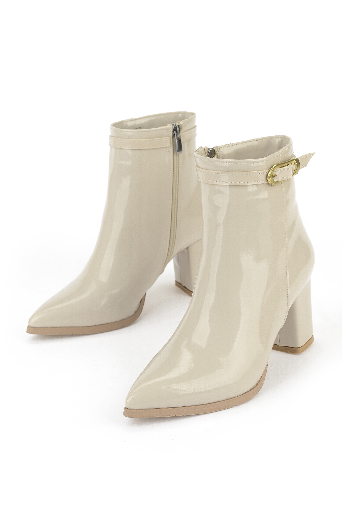 Kadın Topuklu Bot 1531044Z4010 Bej - Görsel 6