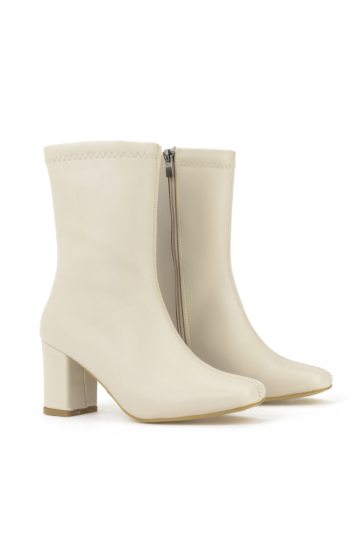 Kadın Topuklu Bot 1531044Z4007 Bej - Görsel 3