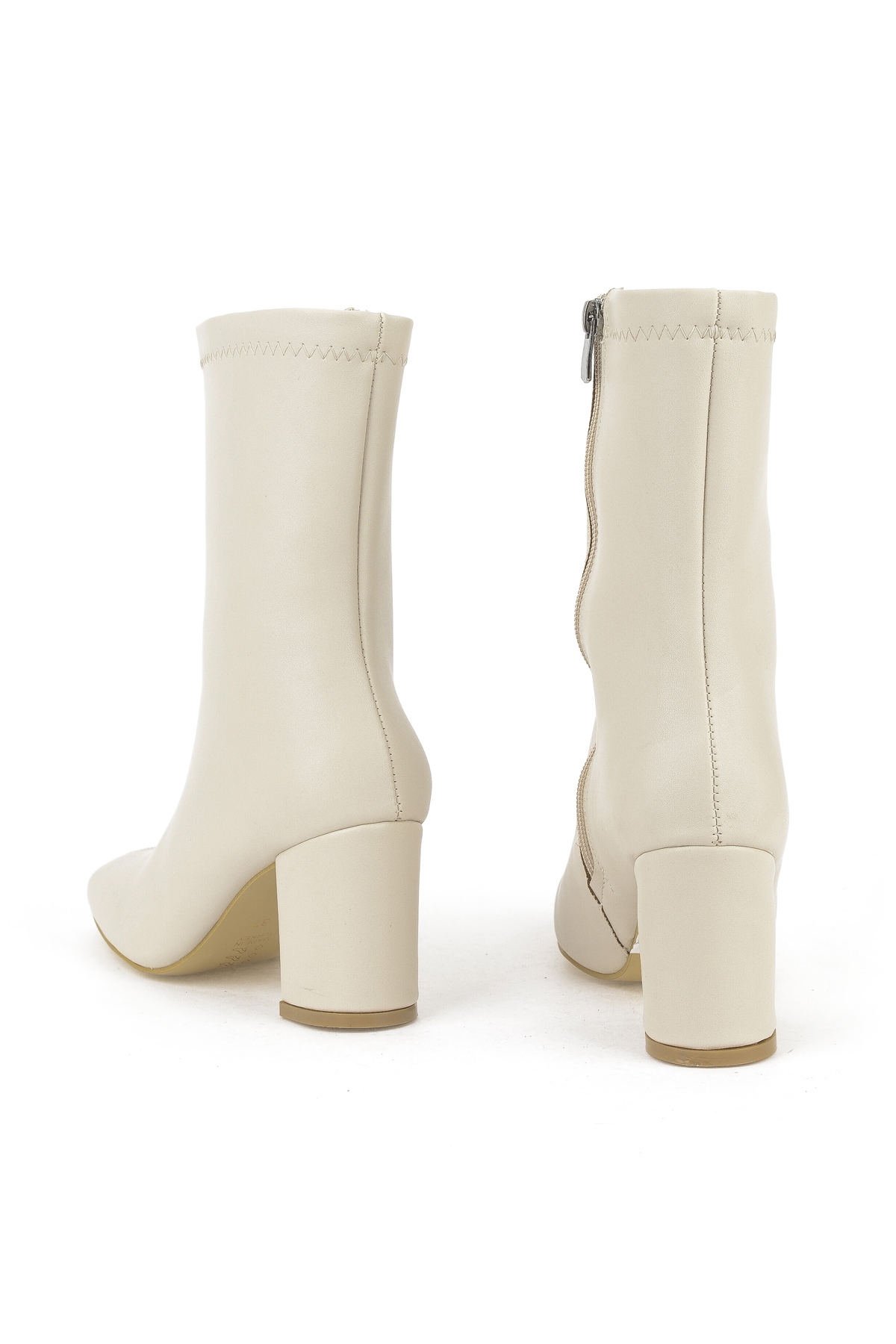 Kadın Topuklu Bot 1531044Z4007 Bej - Görsel 4