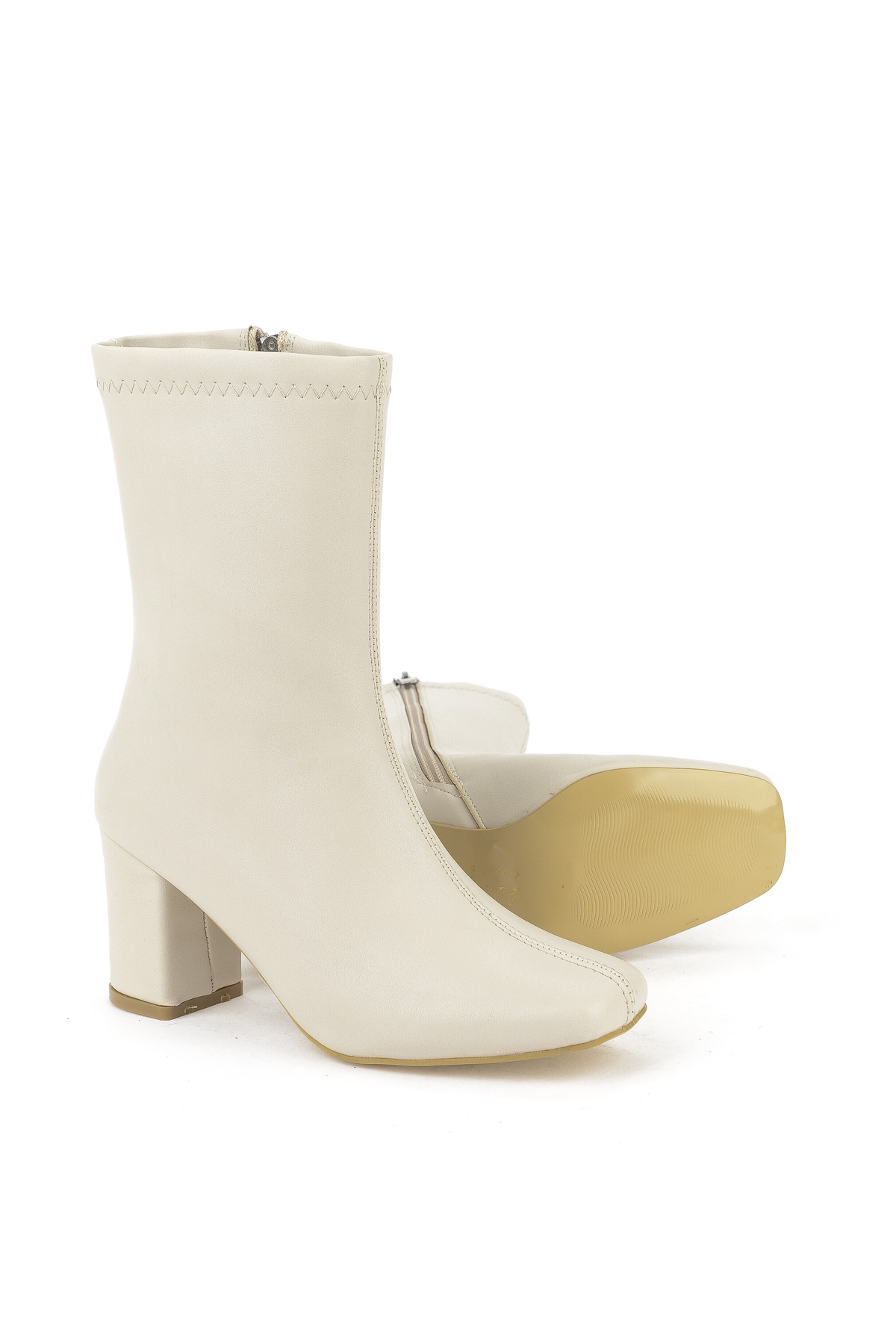 Kadın Topuklu Bot 1531044Z4007 Bej - Görsel 5