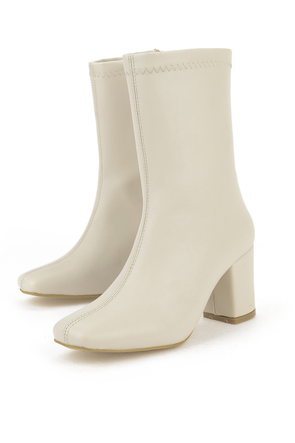 Kadın Topuklu Bot 1531044Z4007 Bej - Görsel 6