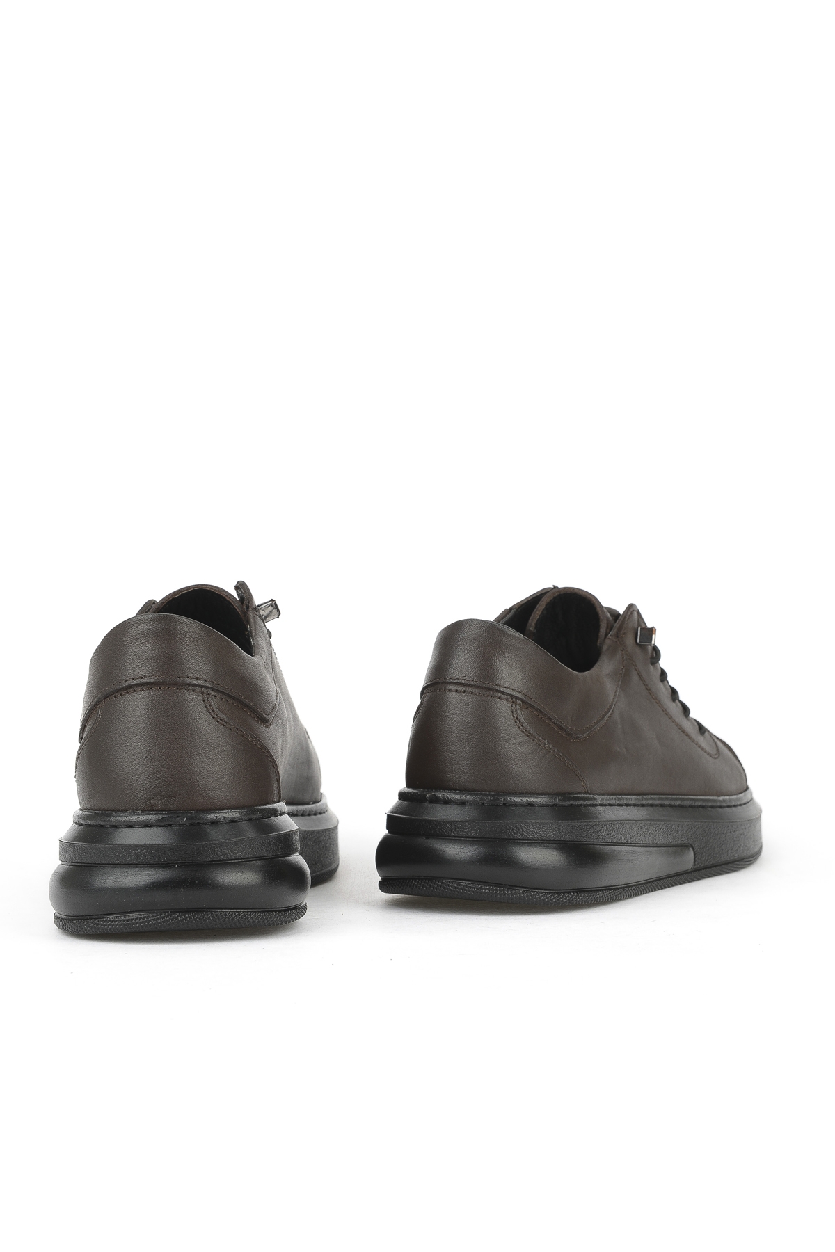 Erkek Hakiki Deri Sneaker 153423Z73 Kahve - Görsel 4