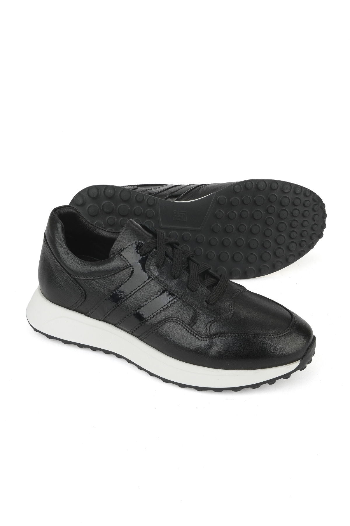 Erkek Hakiki Deri Sneaker 1531026Z315 Siyah - Görsel 5