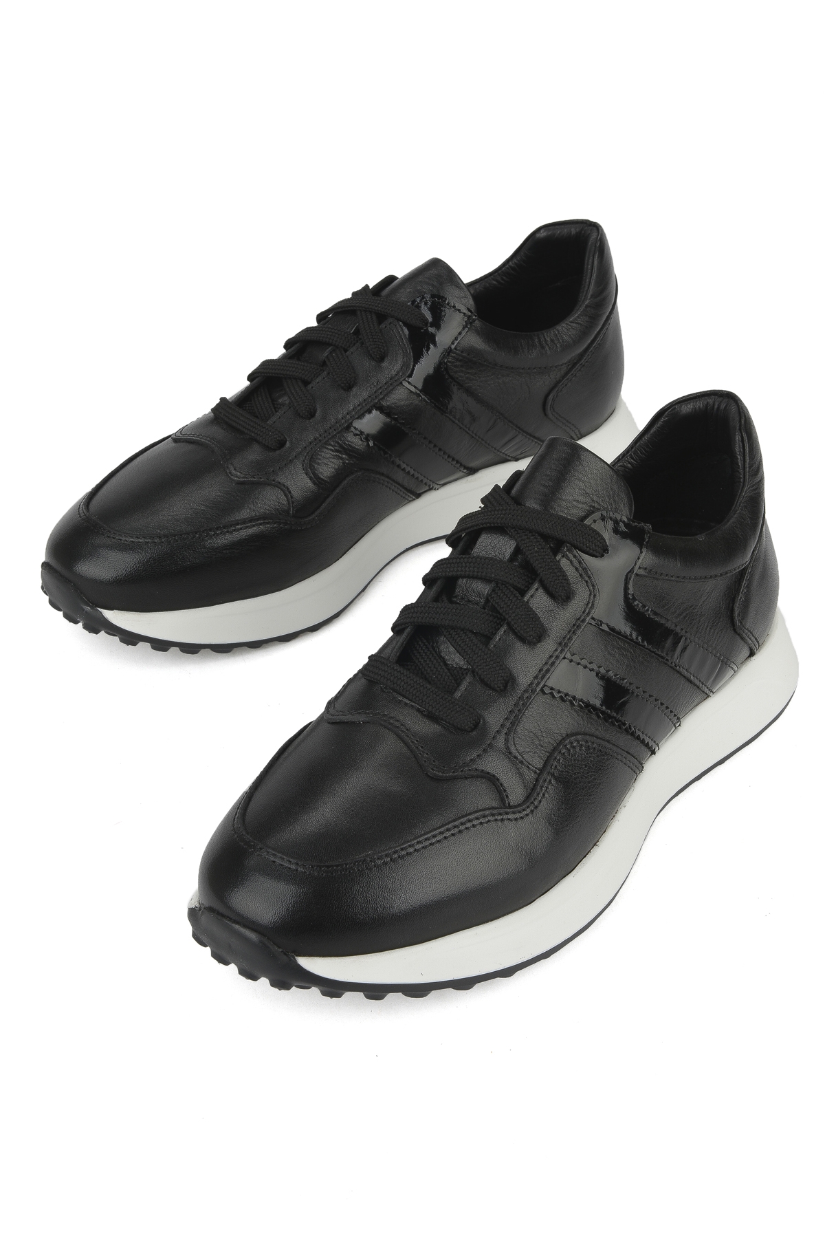 Erkek Hakiki Deri Sneaker 1531026Z315 Siyah - Görsel 6