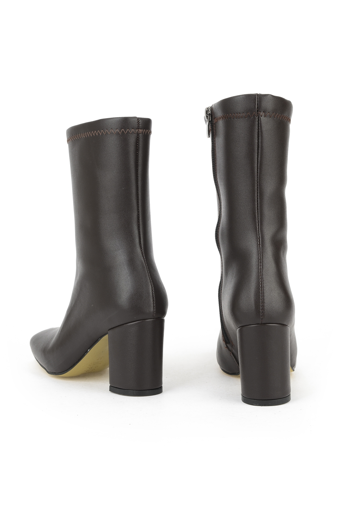 Kadın Topuklu Bot 1531044Z4007 Kahve - Görsel 4