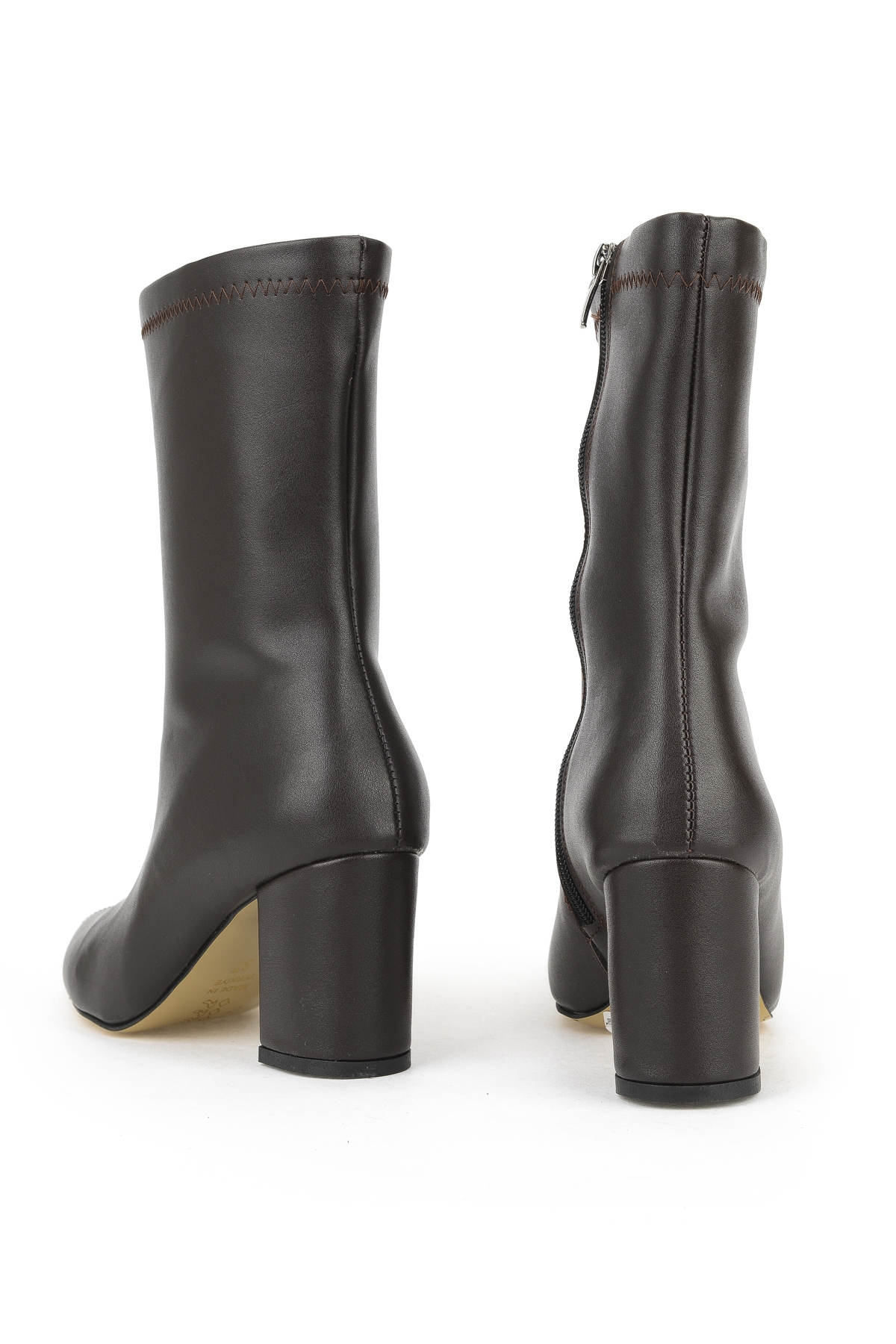 Kadın Topuklu Bot 1531044Z4006 Kahve - Görsel 4