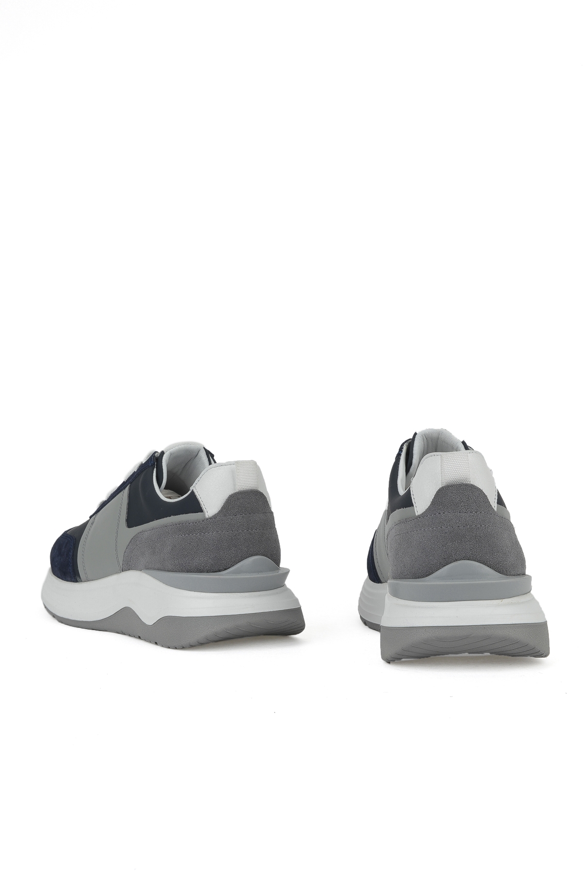 Erkek Hakiki Deri Sneaker 153983Z1425 Lacivert - Görsel 4