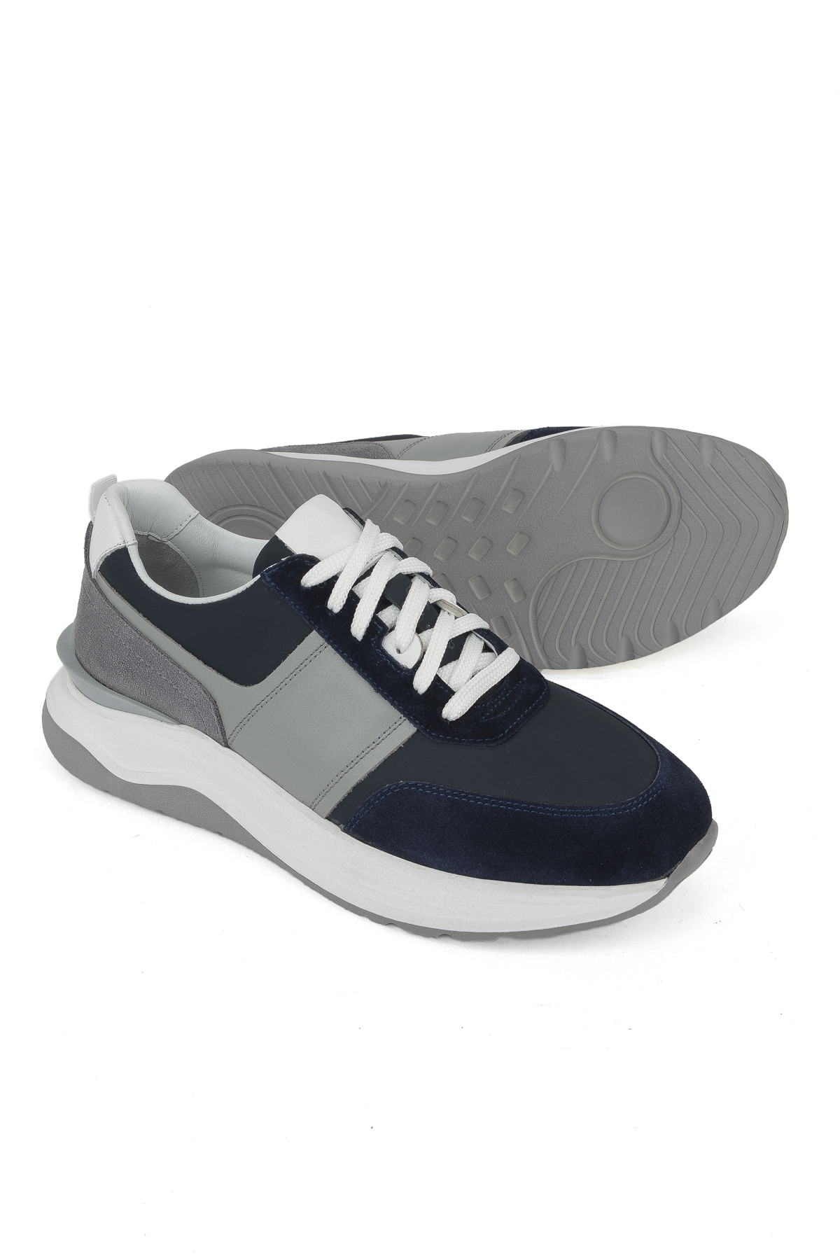 Erkek Hakiki Deri Sneaker 153983Z1425 Lacivert - Görsel 5