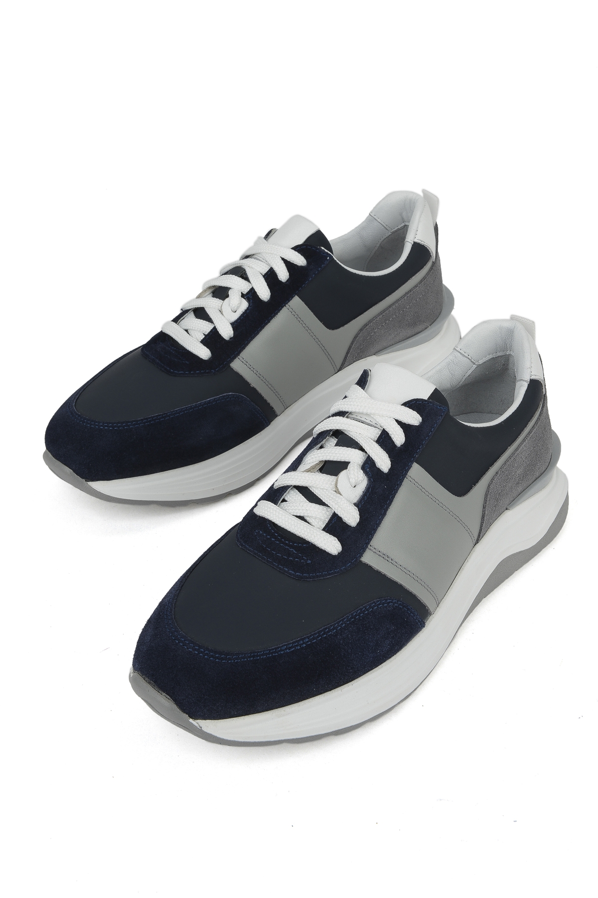 Erkek Hakiki Deri Sneaker 153983Z1425 Lacivert - Görsel 6