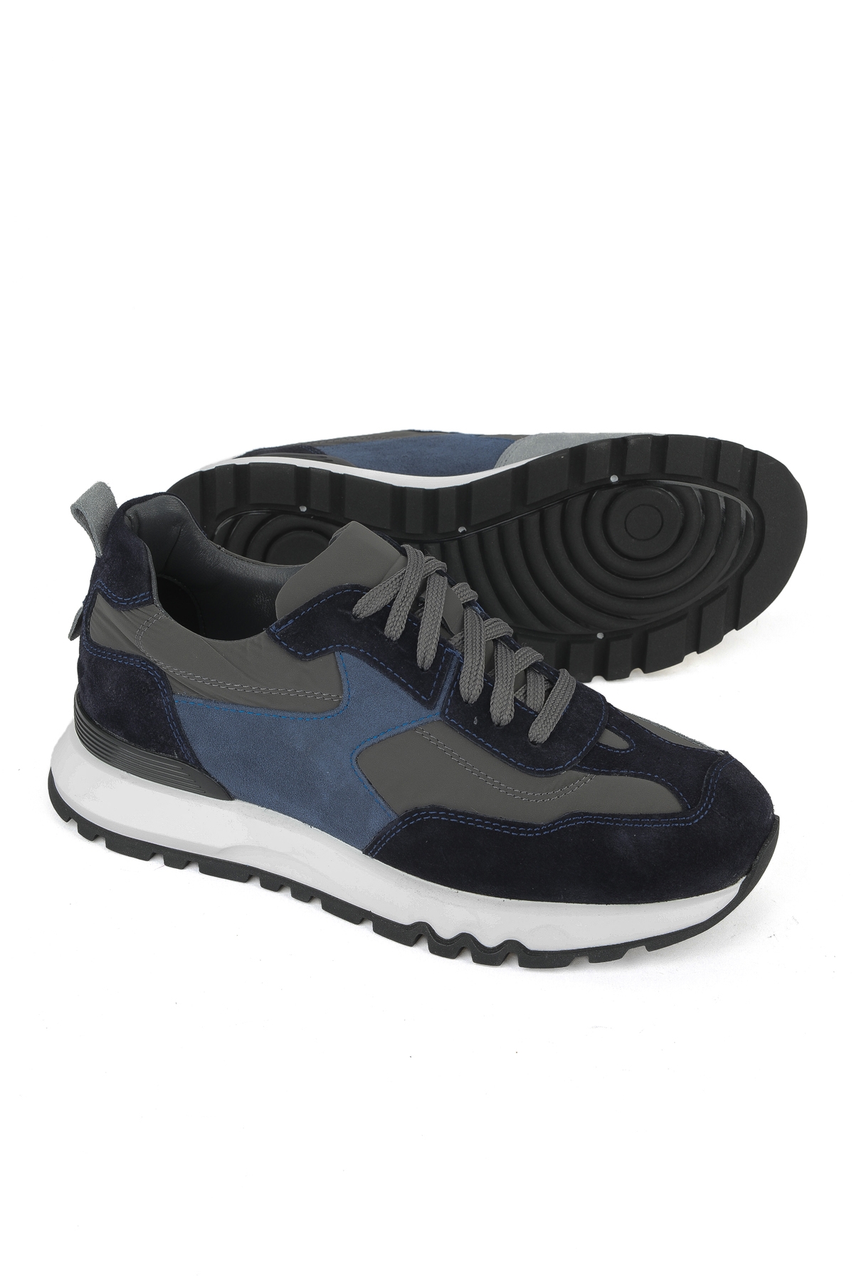 Erkek Hakiki Deri Sneaker 153983Z2600 Lacivert - Görsel 5