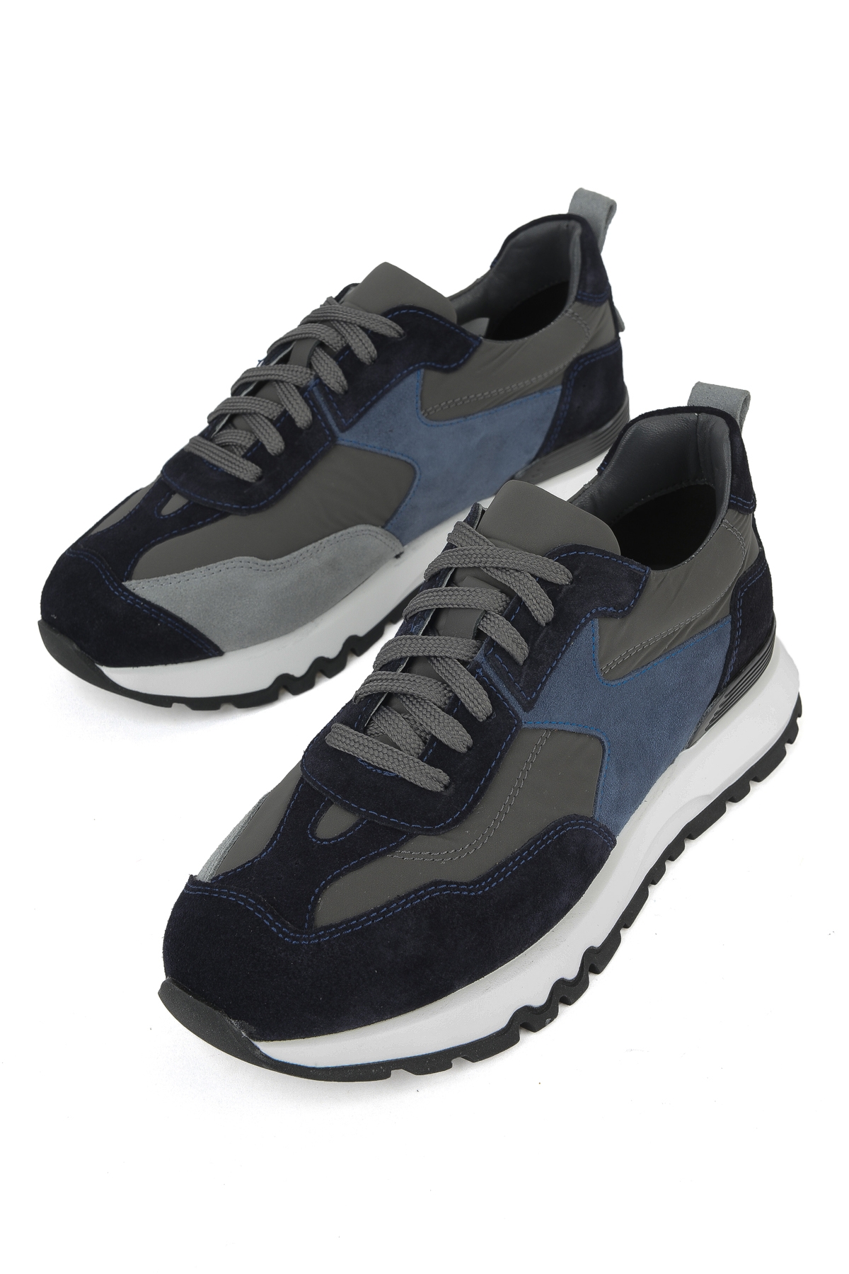 Erkek Hakiki Deri Sneaker 153983Z2600 Lacivert - Görsel 6