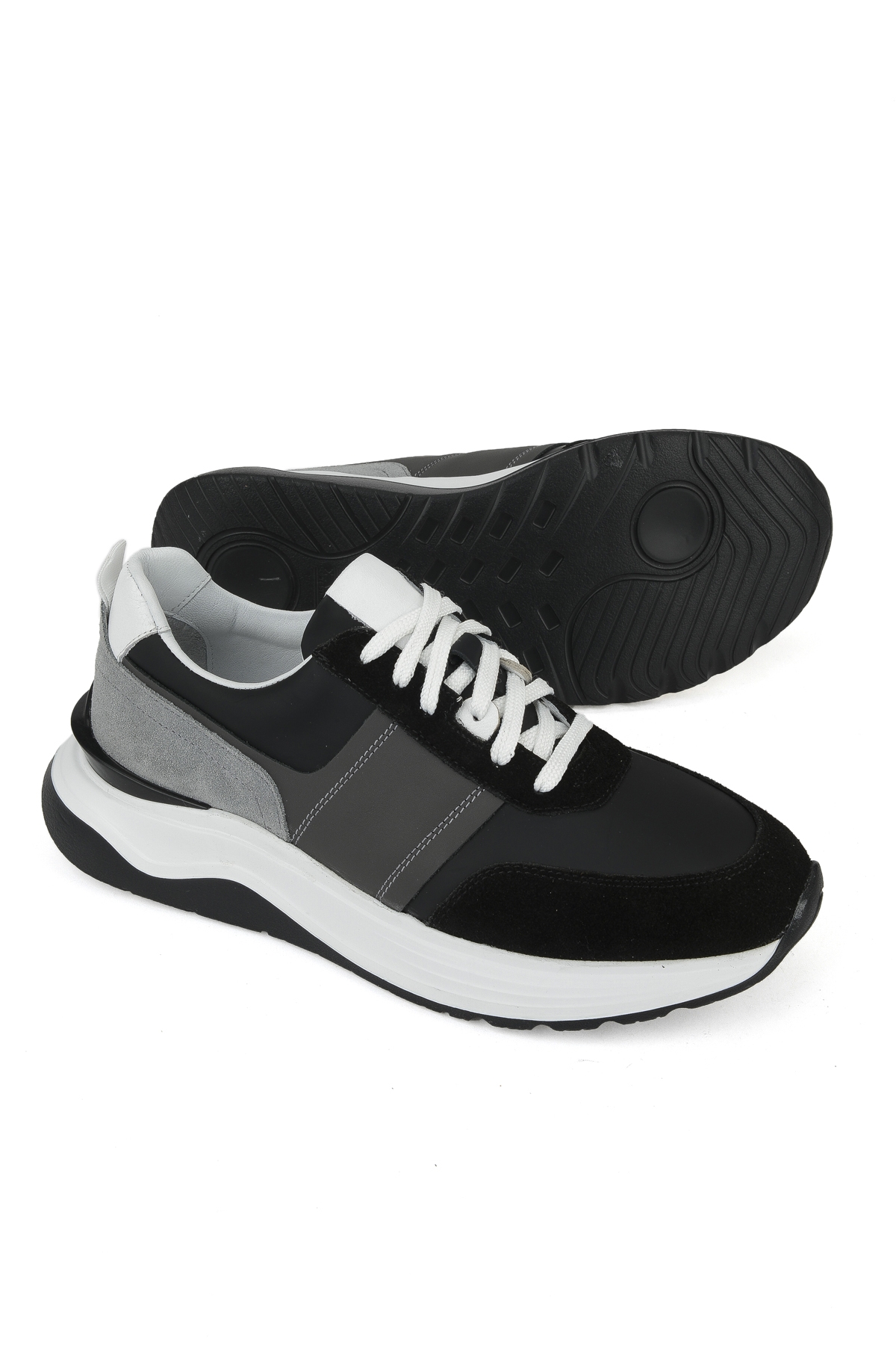 Erkek Hakiki Deri Sneaker 153983Z1425 Siyah - Görsel 5