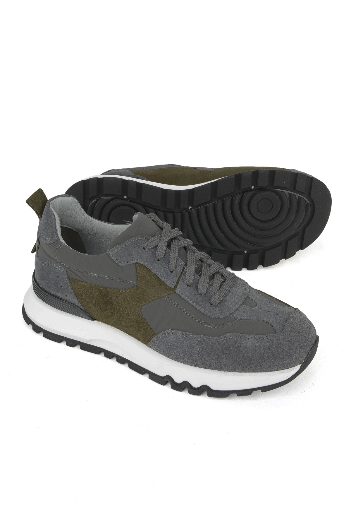 Erkek Hakiki Deri Sneaker 153983Z2600 Gri - Görsel 5