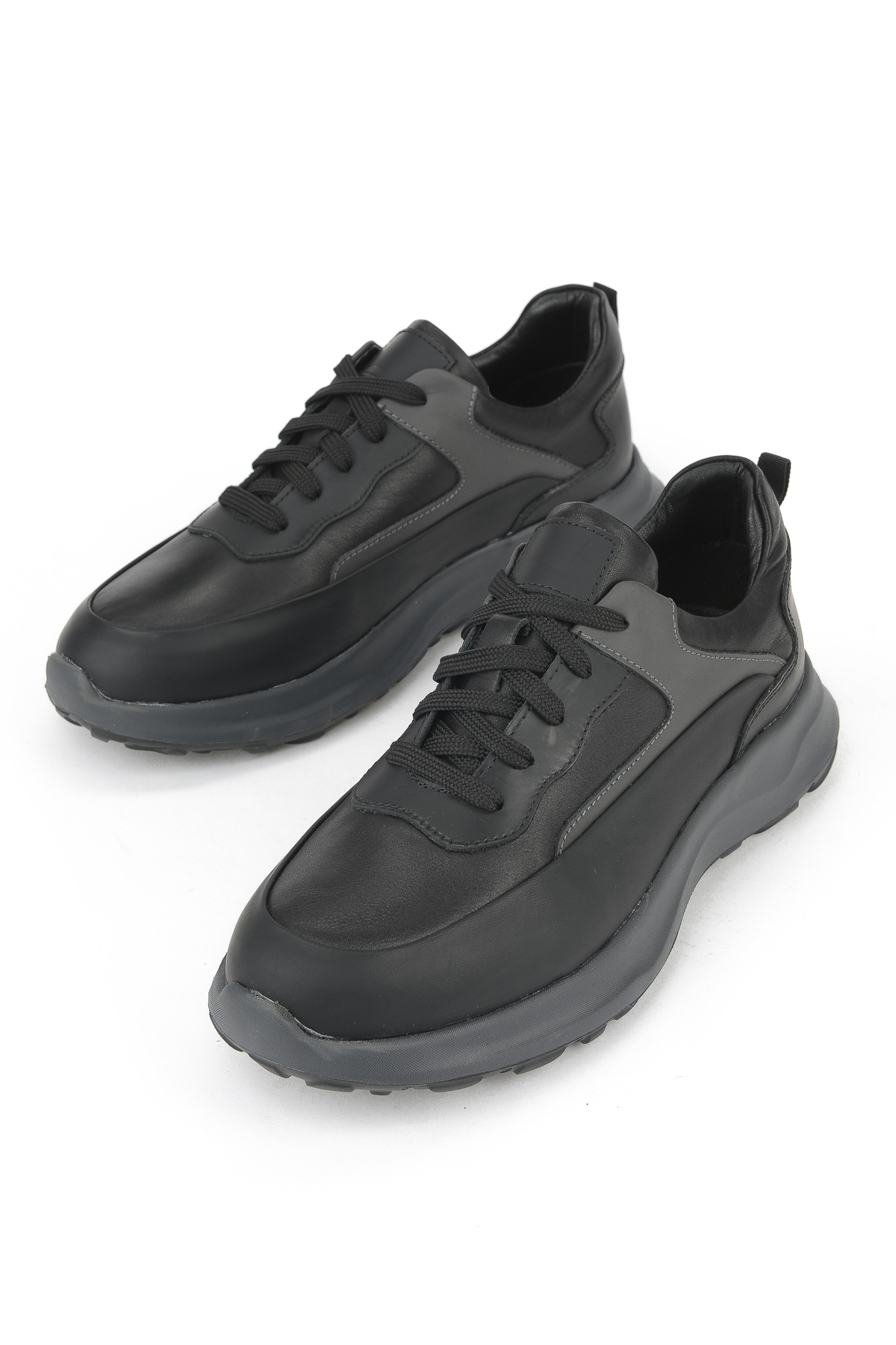 Erkek Hakiki Deri Sneaker 153983Z907 Siyah - Görsel 6