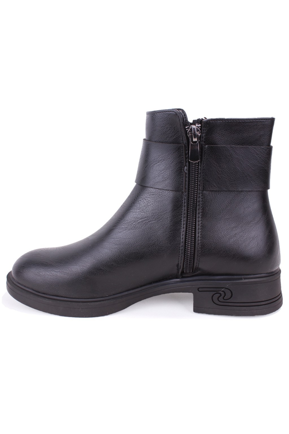 DZA07-1004V042 Siyah Günlük Düz Topuk Kadın Bot - Görsel 4