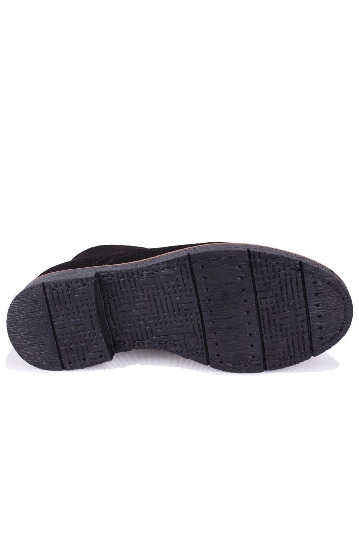 DZA07-1236028 Siyah Süet Günlük Düz Topuk Deri Kadın Bot - Görsel 5