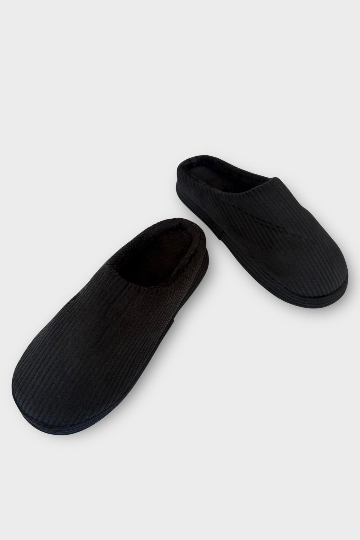 Erkek Hafif Kaydırmaz Taban Ev Terliği SİYAH - Görsel 4