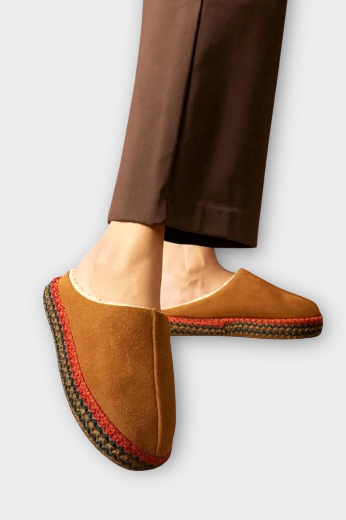 Nakışlı İçi Tüylü Yüksek Tabanlı Çeyiz Bohça Kadın Ev Terliği TABA - Görsel 2