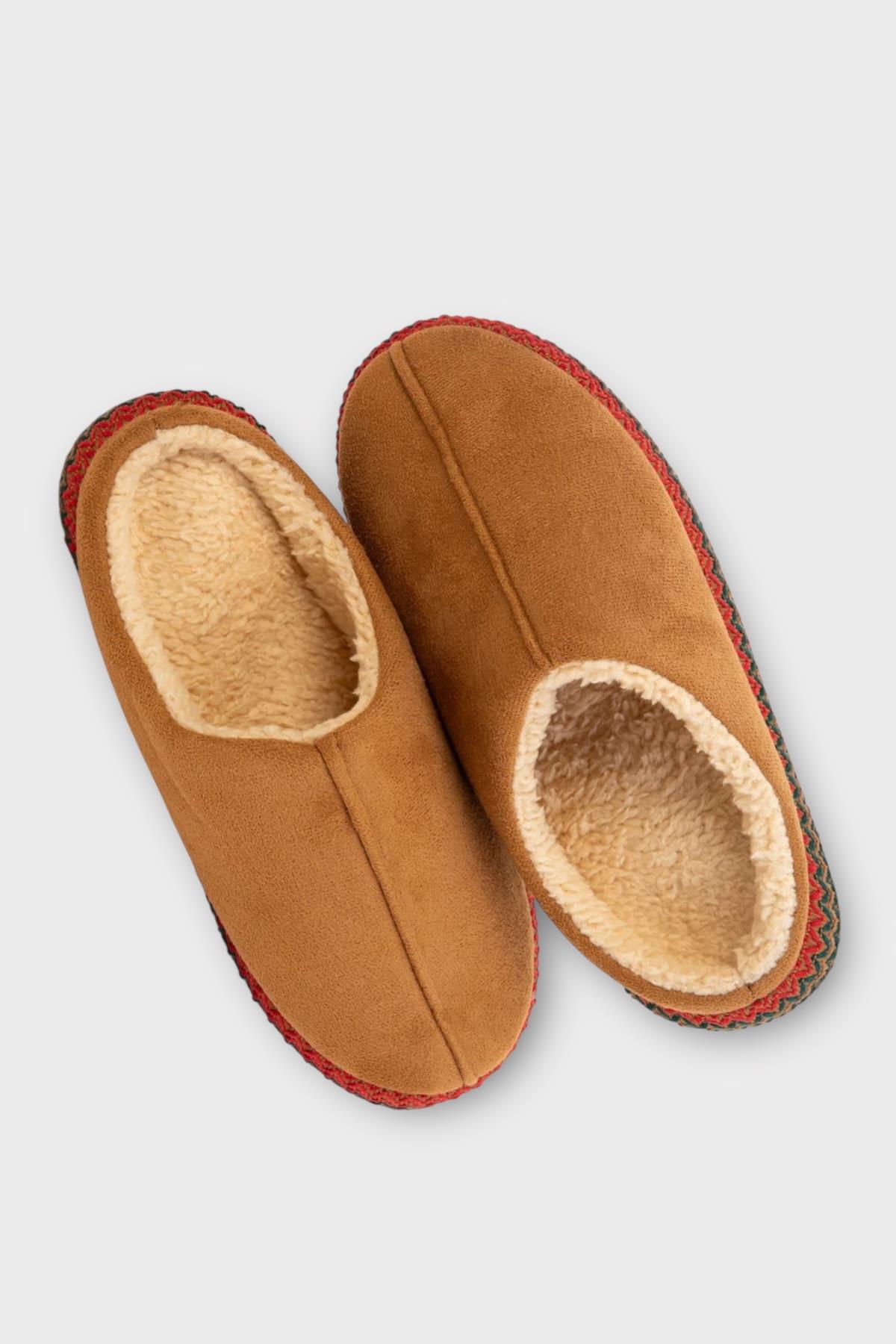 Nakışlı İçi Tüylü Yüksek Tabanlı Çeyiz Bohça Kadın Ev Terliği TABA - Görsel 4