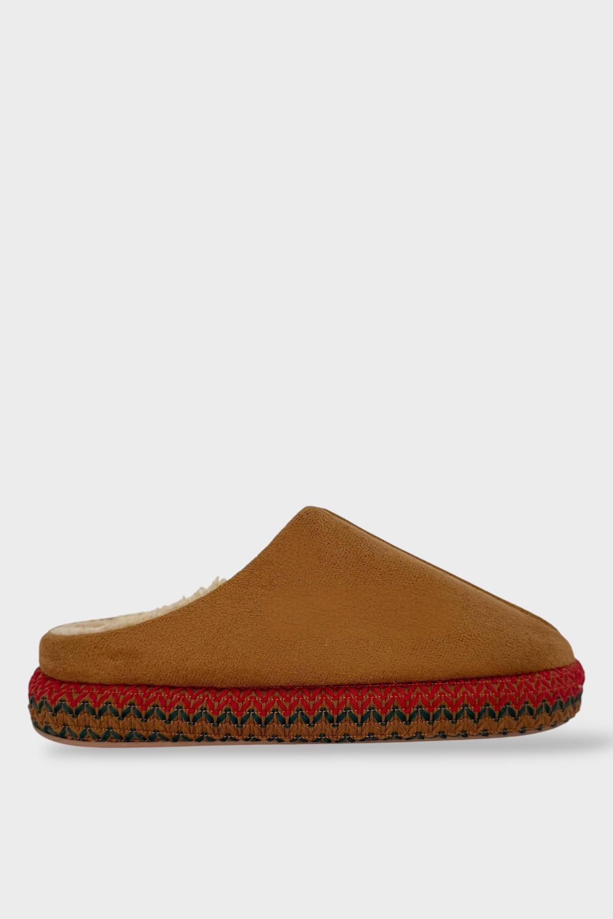 Nakışlı İçi Tüylü Yüksek Tabanlı Çeyiz Bohça Kadın Ev Terliği TABA - Görsel 6