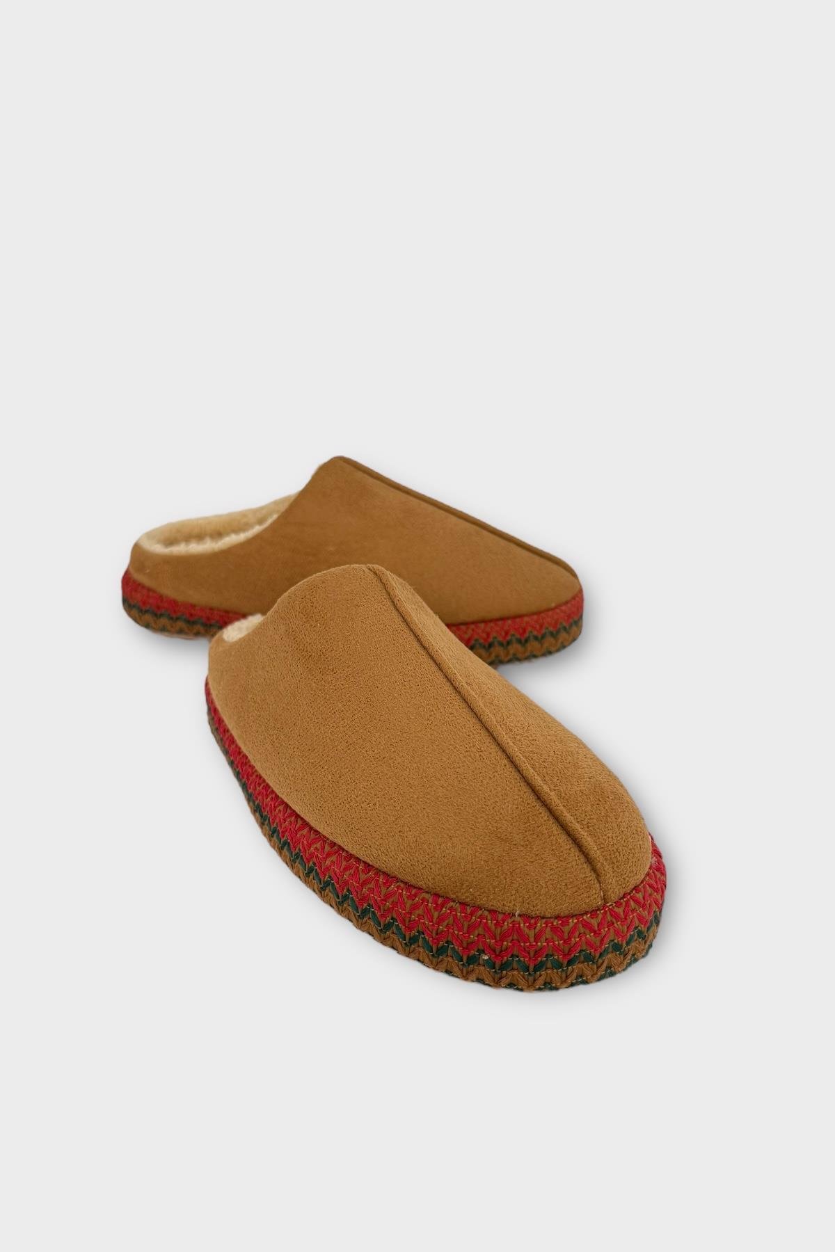 Nakışlı İçi Tüylü Yüksek Tabanlı Çeyiz Bohça Kadın Ev Terliği TABA - Görsel 7