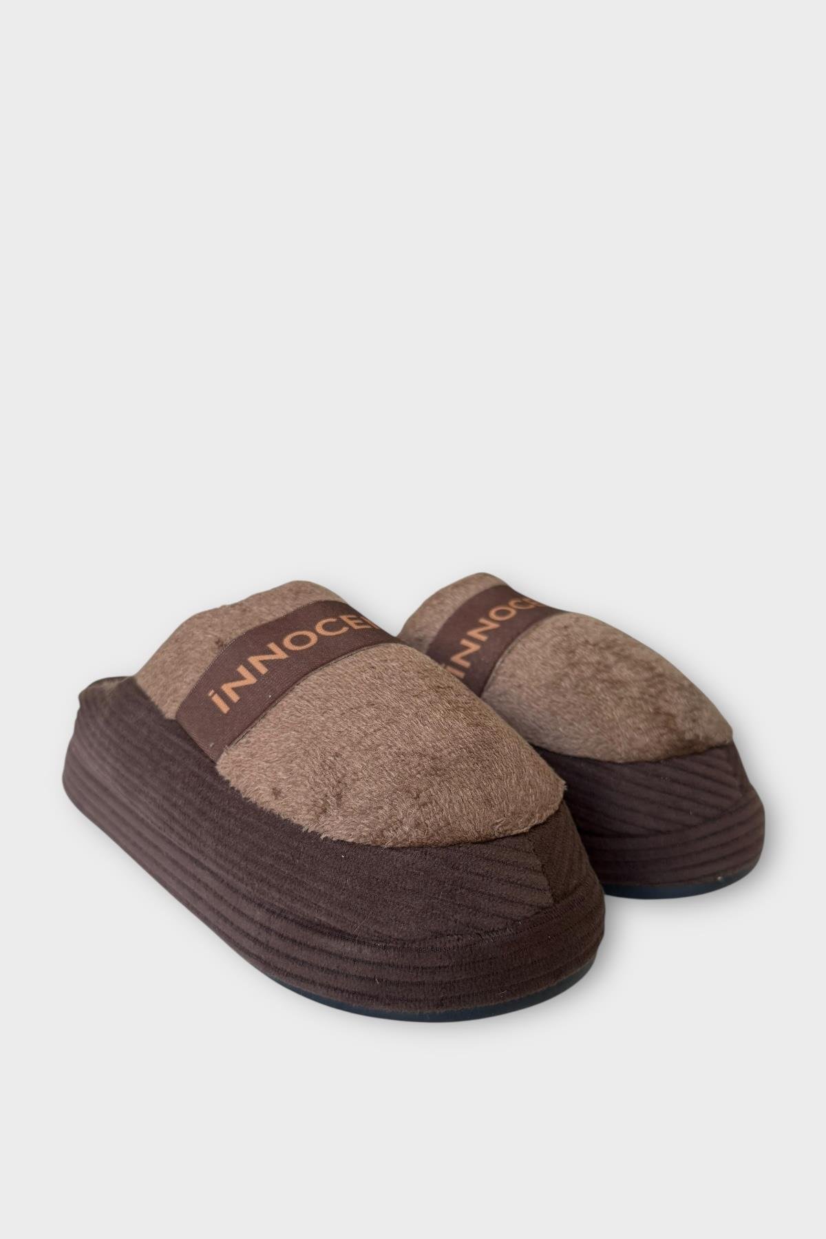 Ultra Hafif Ev Ayakkabısı Kadın Ev Terliği KAHVERENGİ - Görsel 4