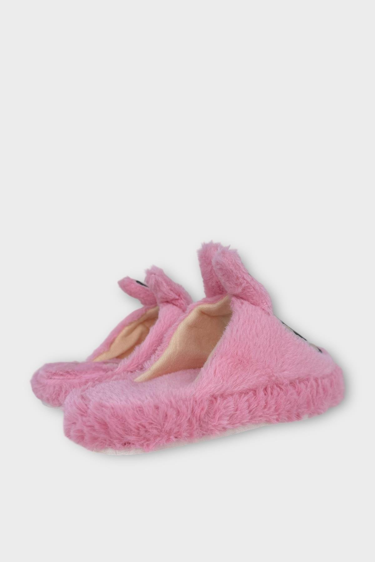 Sevimli Tavşan Figürlü Sıcak Tutan Kışlık Kadın Ev Terliği PEMBE - Görsel 10