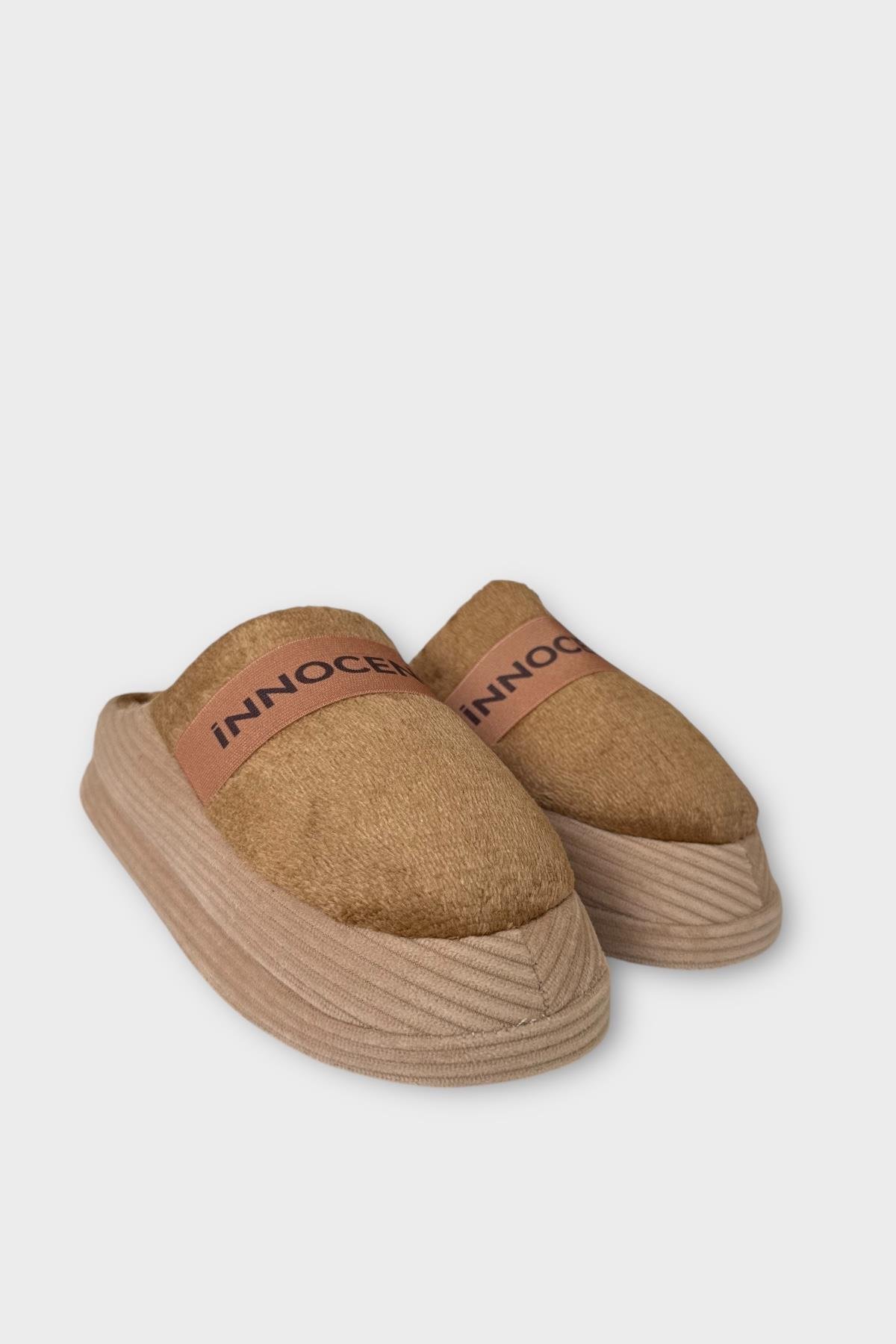 Ultra Hafif Ev Ayakkabısı Kadın Ev Terliği VİZON - Görsel 4