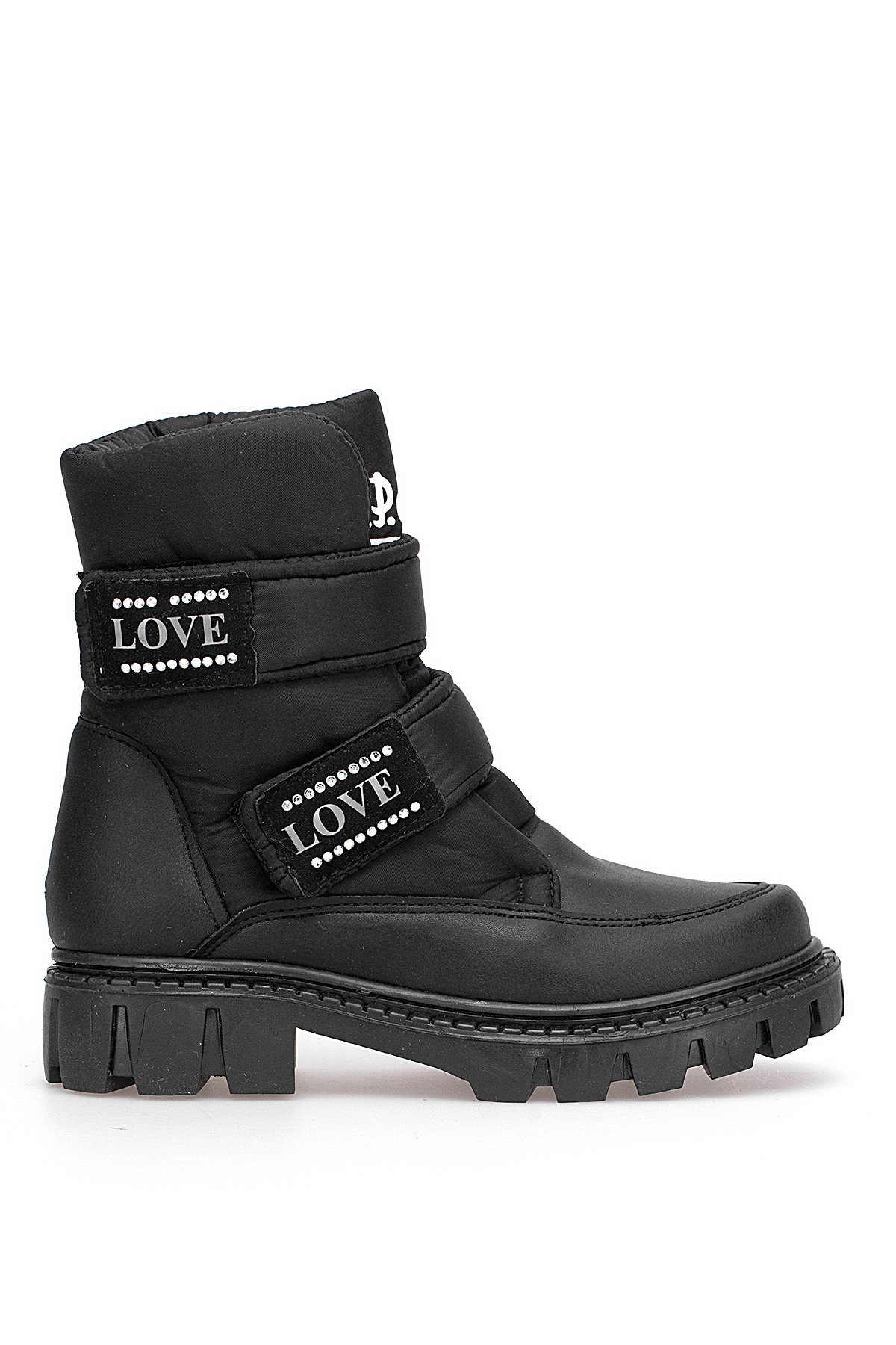 252-3561FT Filet Kız Çocuk Düz Bot Siyah - Görsel 2