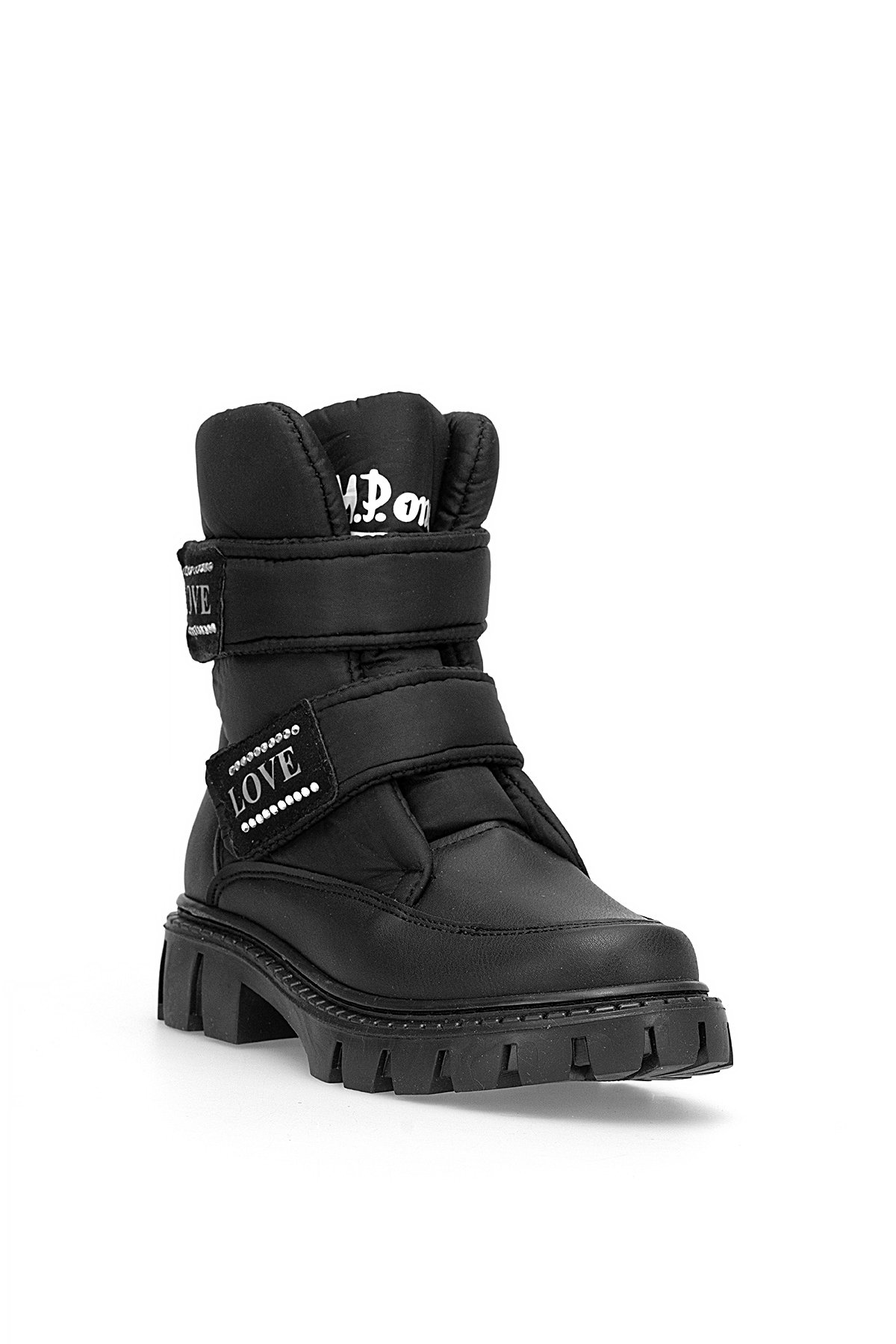 252-3561FT Filet Kız Çocuk Düz Bot Siyah - Görsel 3