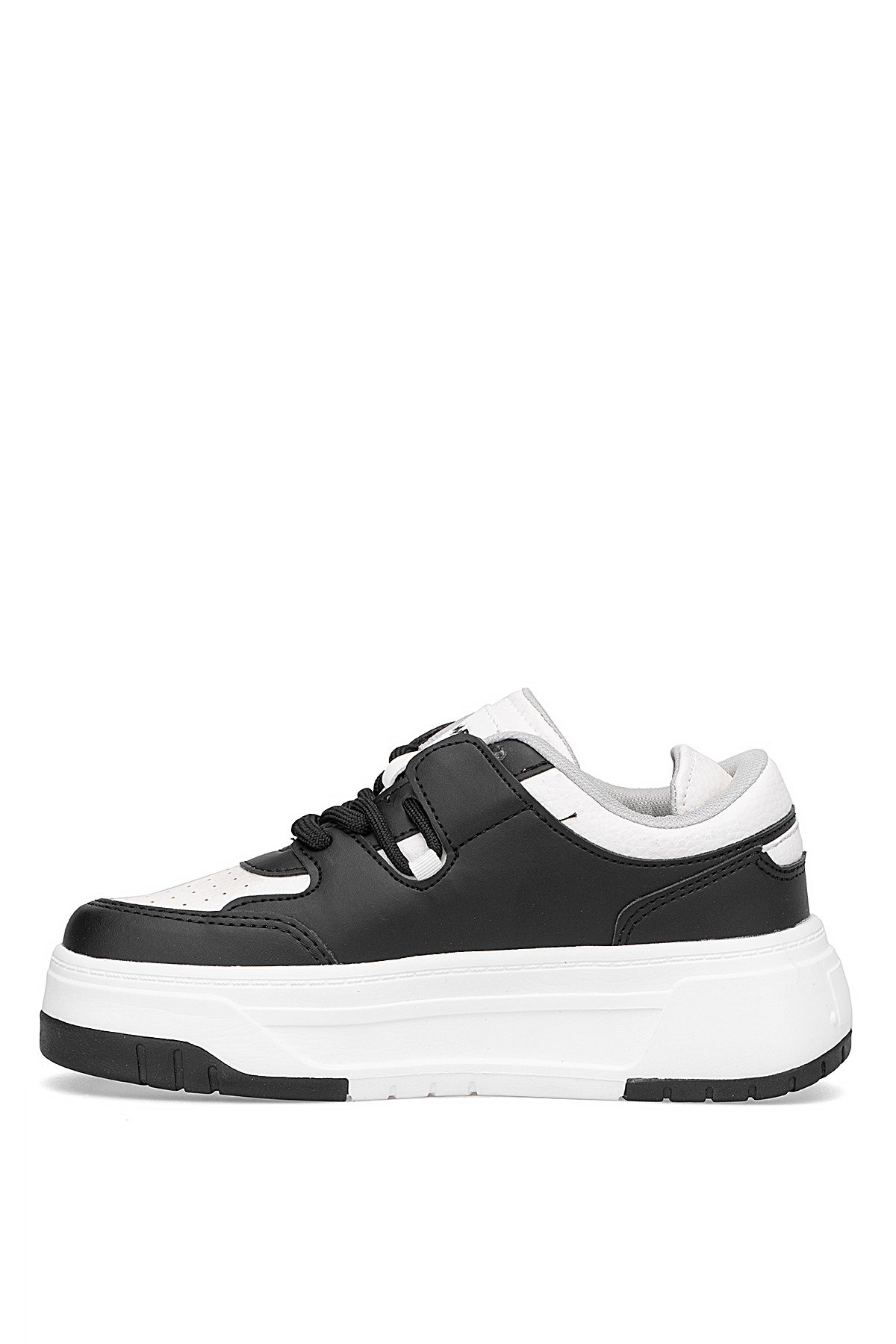 252-6125ZN Kadın Klasik Sneaker Siyah - Beyaz - Görsel 4