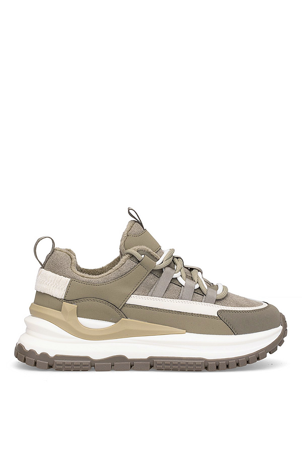 25K331 Kadın Hakiki Deri Klasik Sneaker Yeşil - Görsel 2