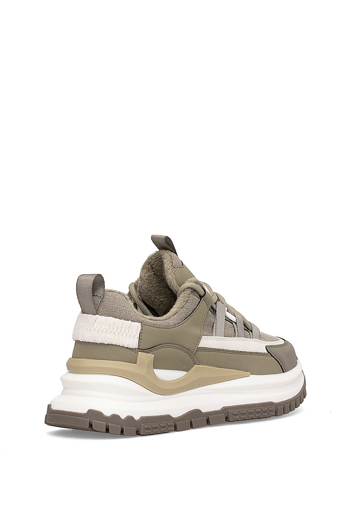 25K331 Kadın Hakiki Deri Klasik Sneaker Yeşil - Görsel 5