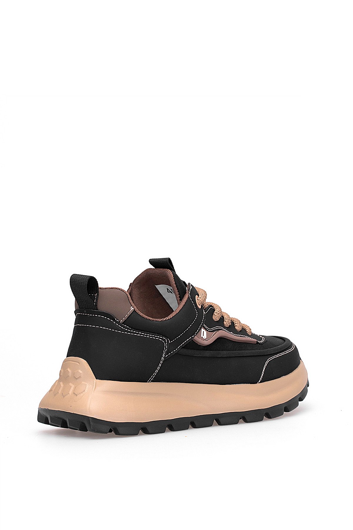 25K501-1 Erkek Hakiki Deri Sneaker Siyah - Görsel 5