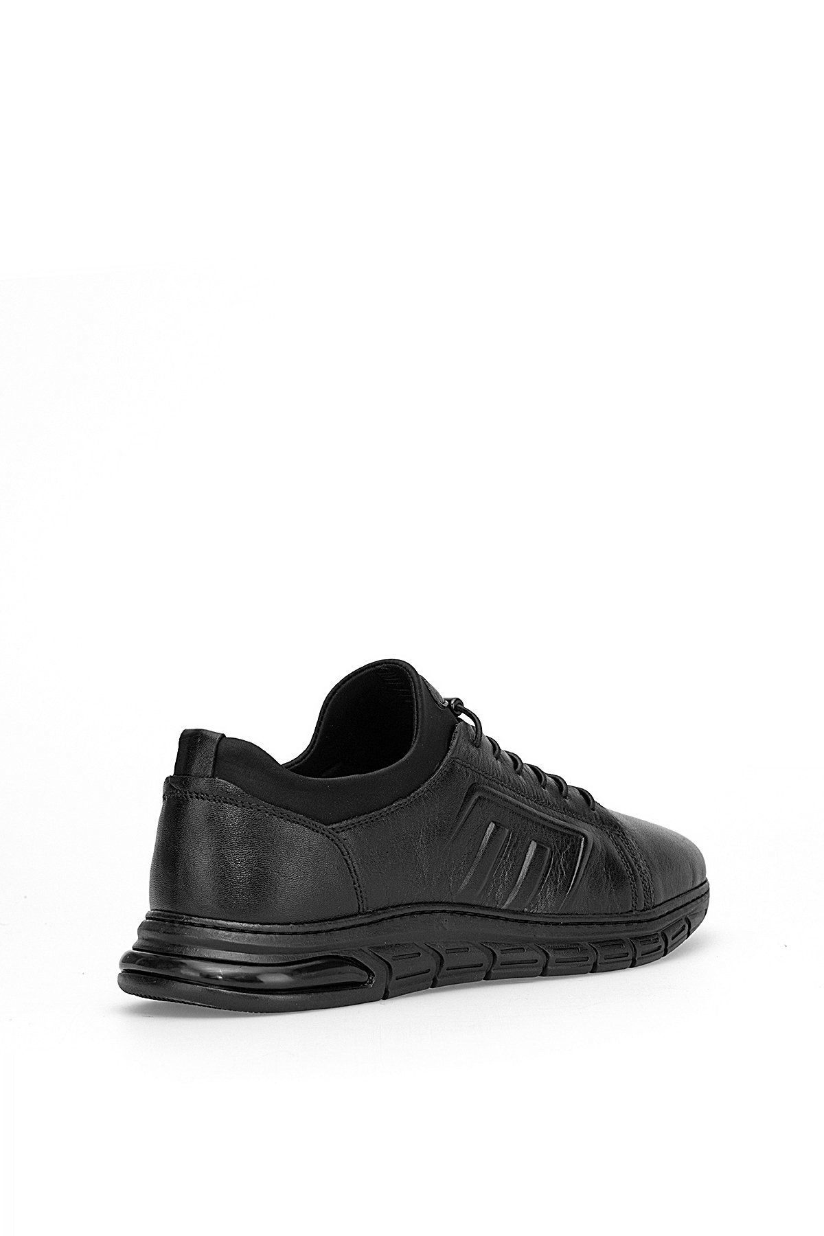 M271-1 Erkek Hakiki Deri Casual Ayakkabı Siyah - Görsel 5