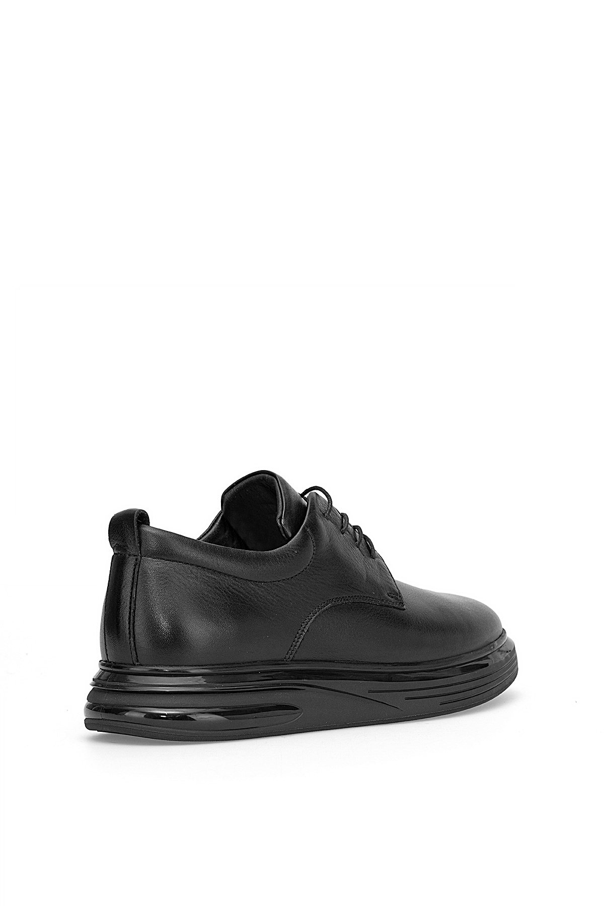 1042 Erkek Hakiki Deri Casual Ayakkabı Siyah - Görsel 5