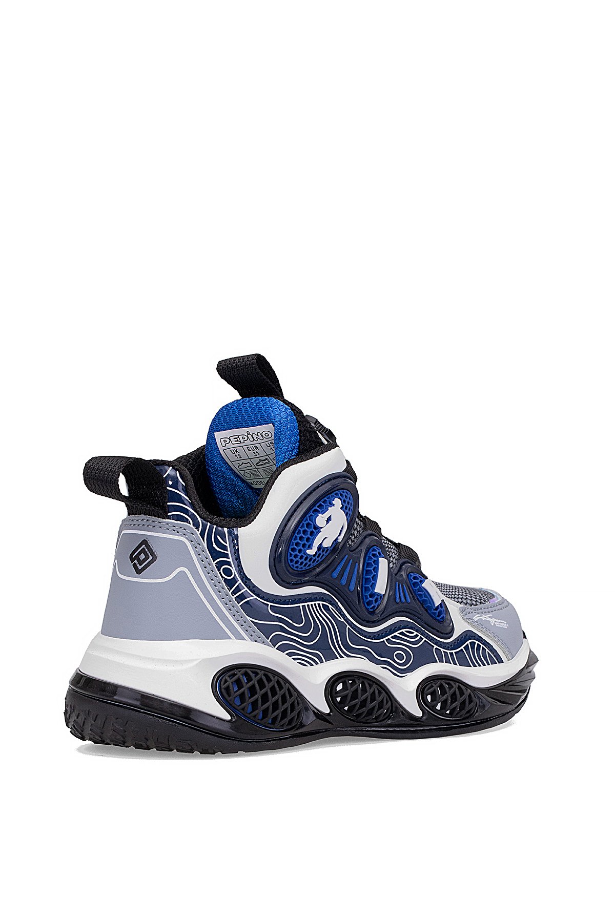 FK25-1822 Filet Erkek Çocuk Basketbol Ayakkabısı Siyah - Mavi - Görsel 5