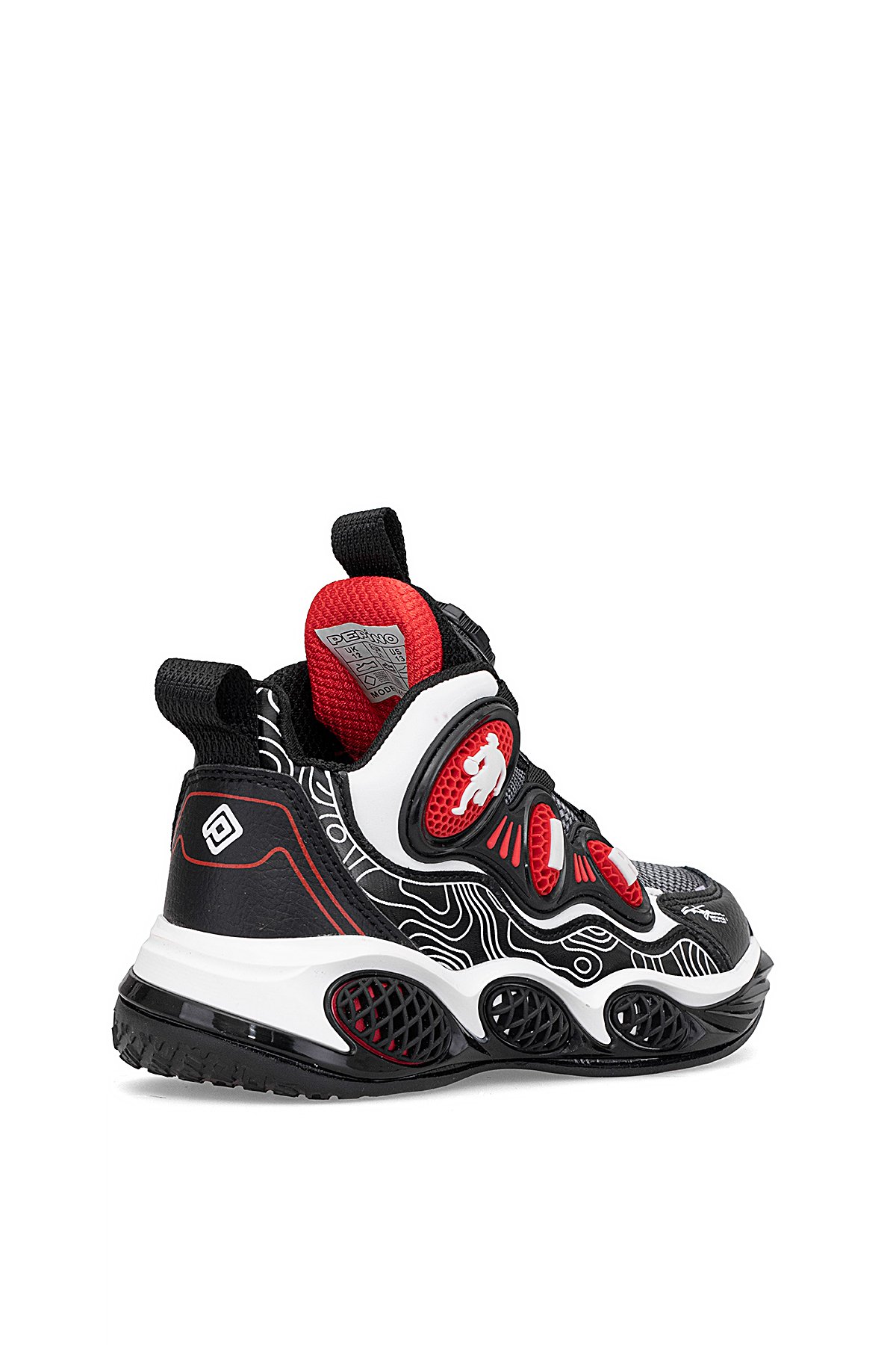 FK25-1822 Filet Erkek Çocuk Basketbol Ayakkabısı Siyah - Kırmızı - Görsel 5