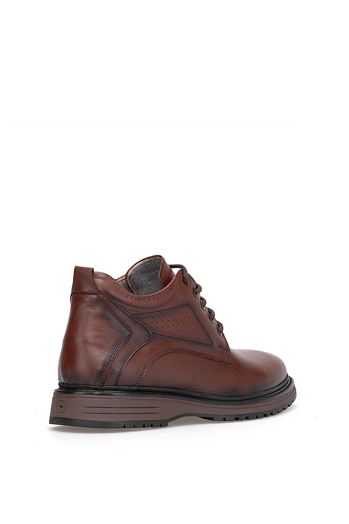 Elit 25KNBL5025 Erkek Hakiki Deri Düz Bot Taba - Görsel 5