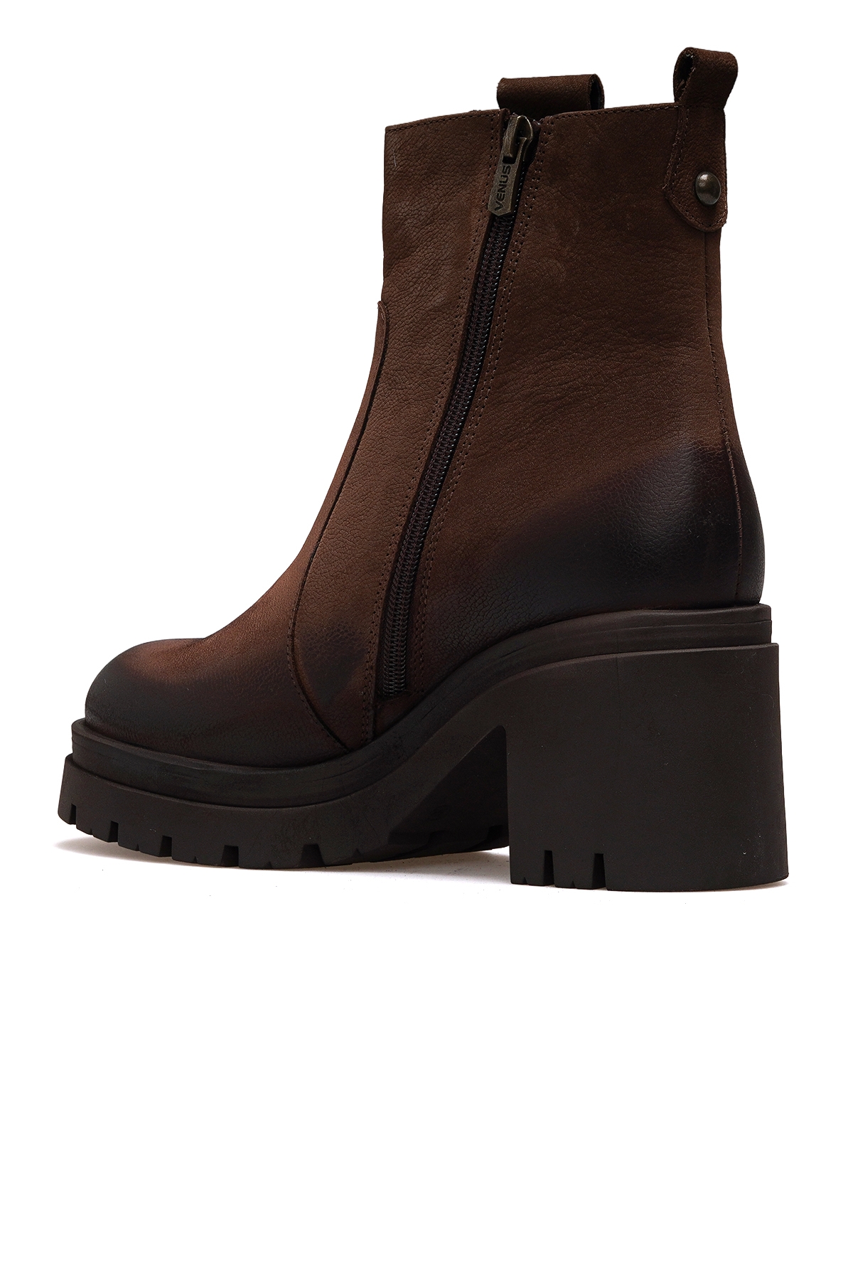 Kadın Hakiki Deri Topuklu Günlük Bot 25k 2351311k Z Vizon Nubuk - Görsel 4