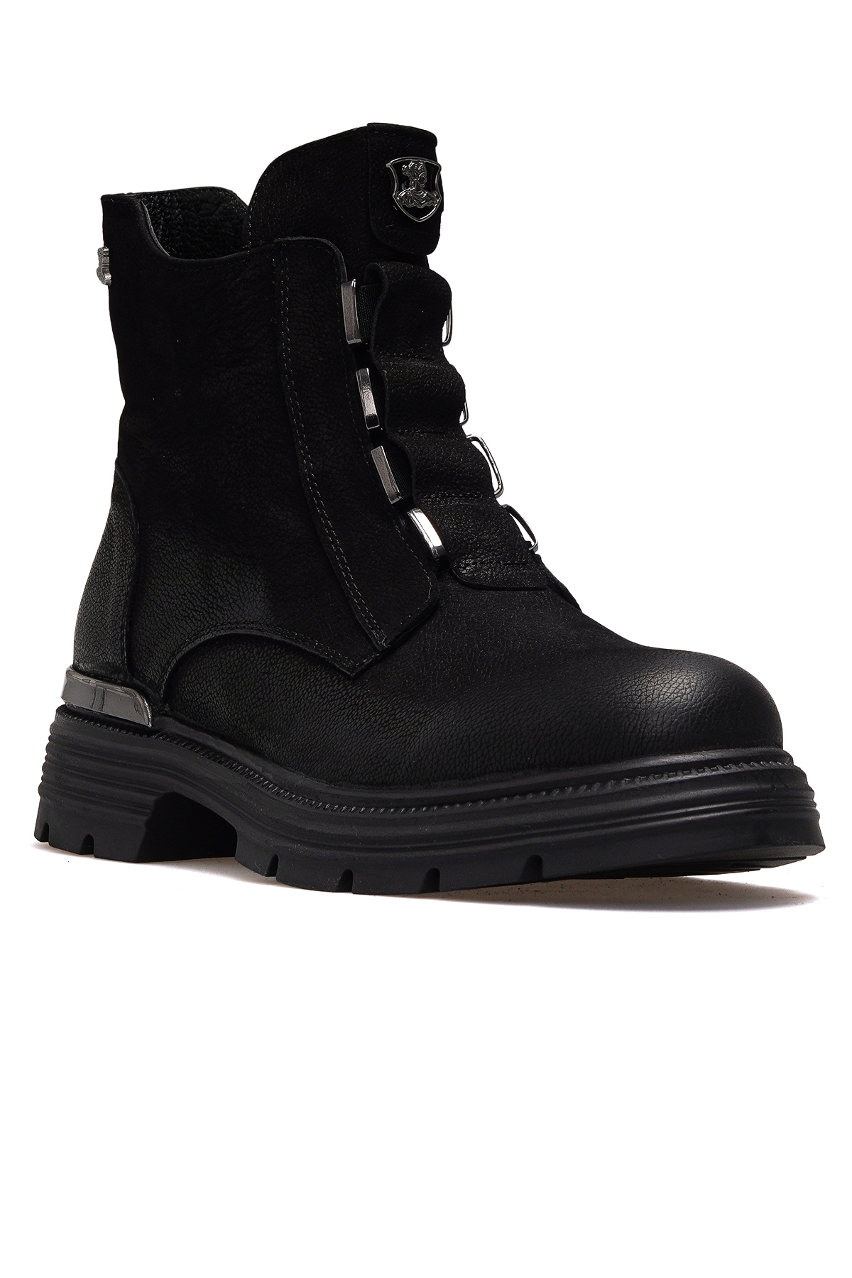 Kadın Hakiki Deri Toka Detaylı Günlük Bot 25k 2353524k Z Siyah Nubuk - Görsel 5