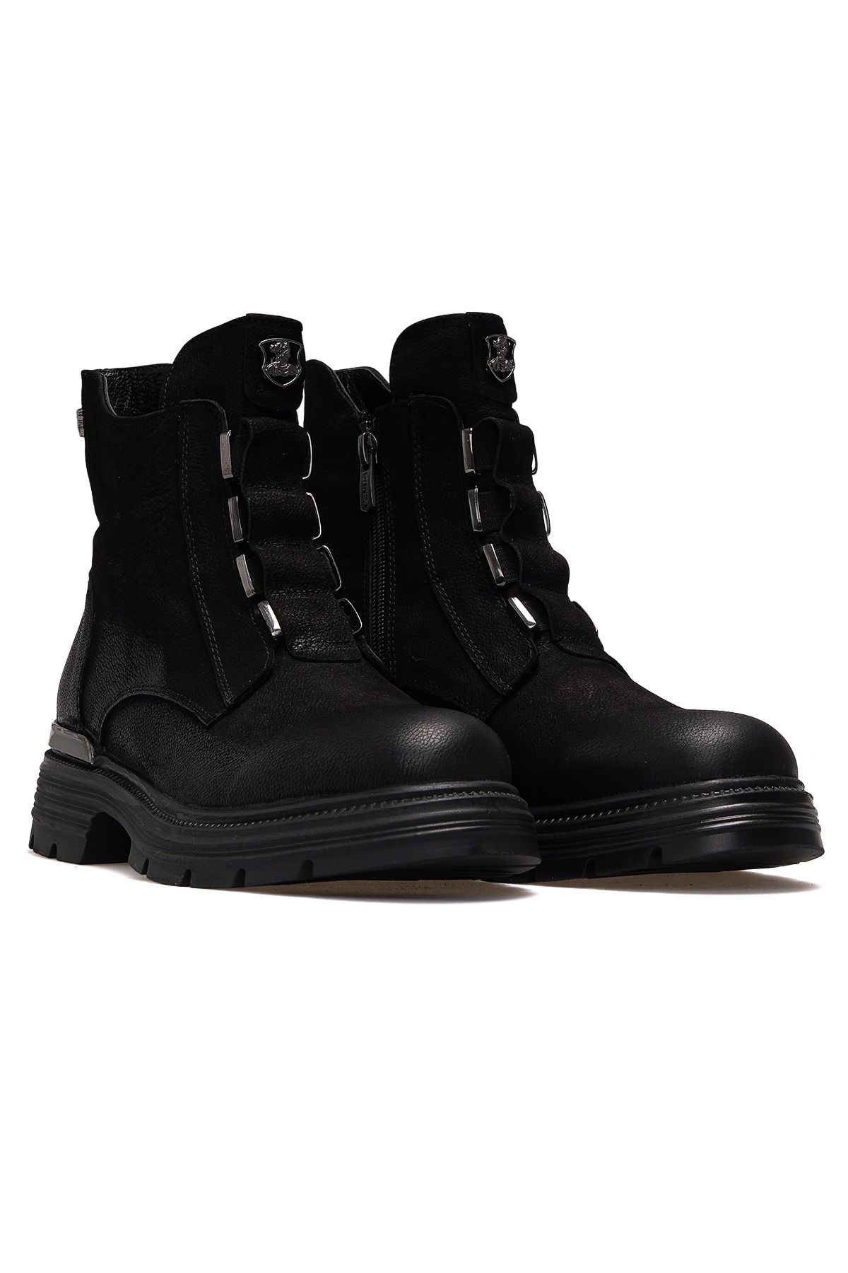 Kadın Hakiki Deri Toka Detaylı Günlük Bot 25k 2353524k Z Siyah Nubuk - Görsel 6