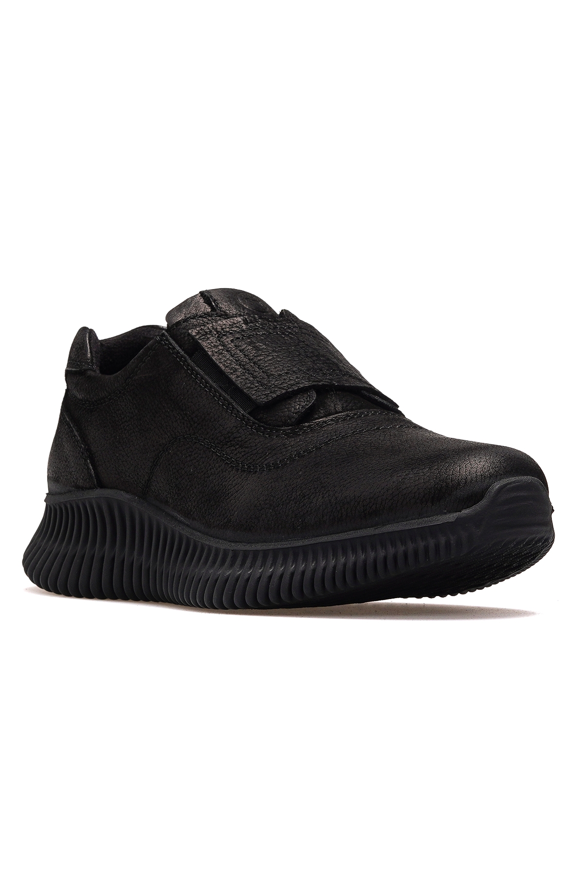 Kadın Hakiki Deri Casual Günlük Ayakkabı 25k D25ka-3475 Z Siyah Nubuk - Görsel 5